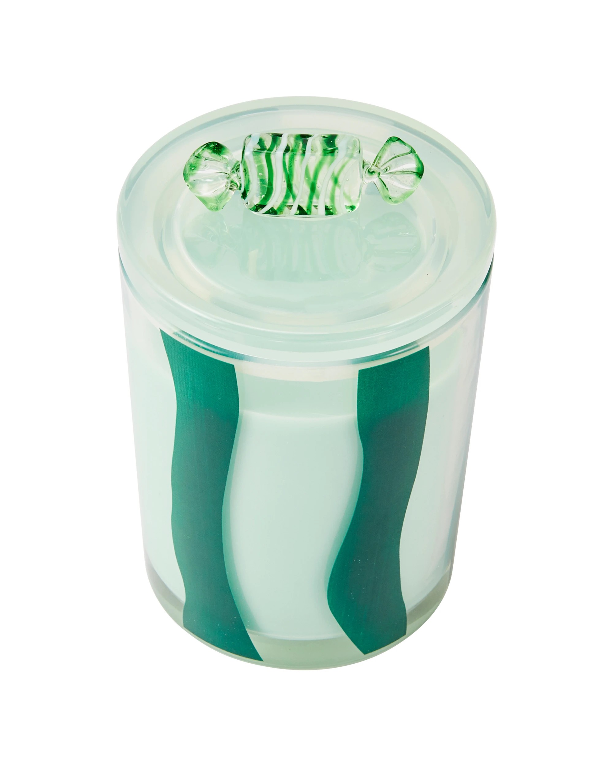 2 Christmas Green Candy Cane Lane Candle, 2 of 6