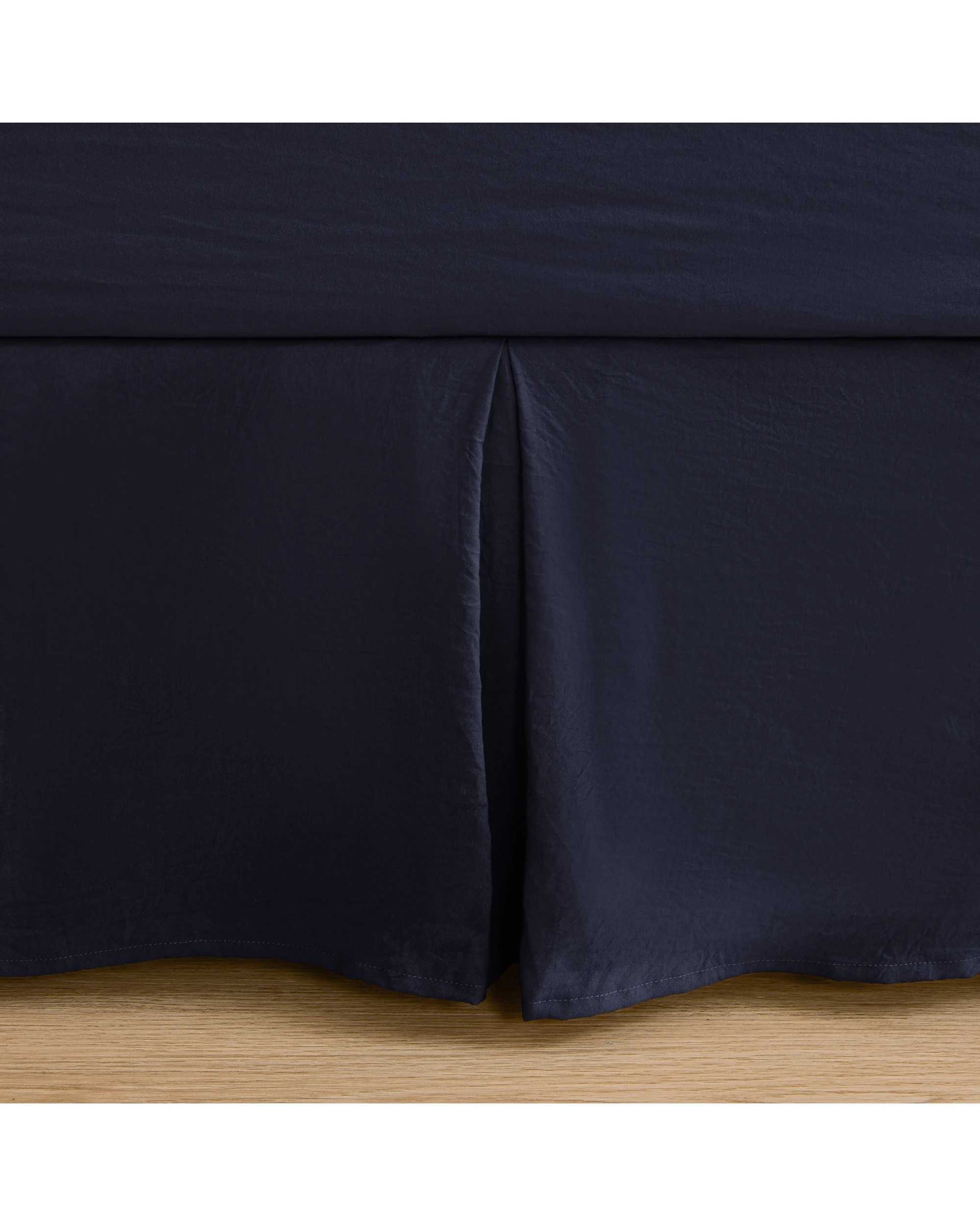 6 Dreamaker Superfine Washed Microfibre Pleated Valance - Queen Bed - Navy, 6 of 9