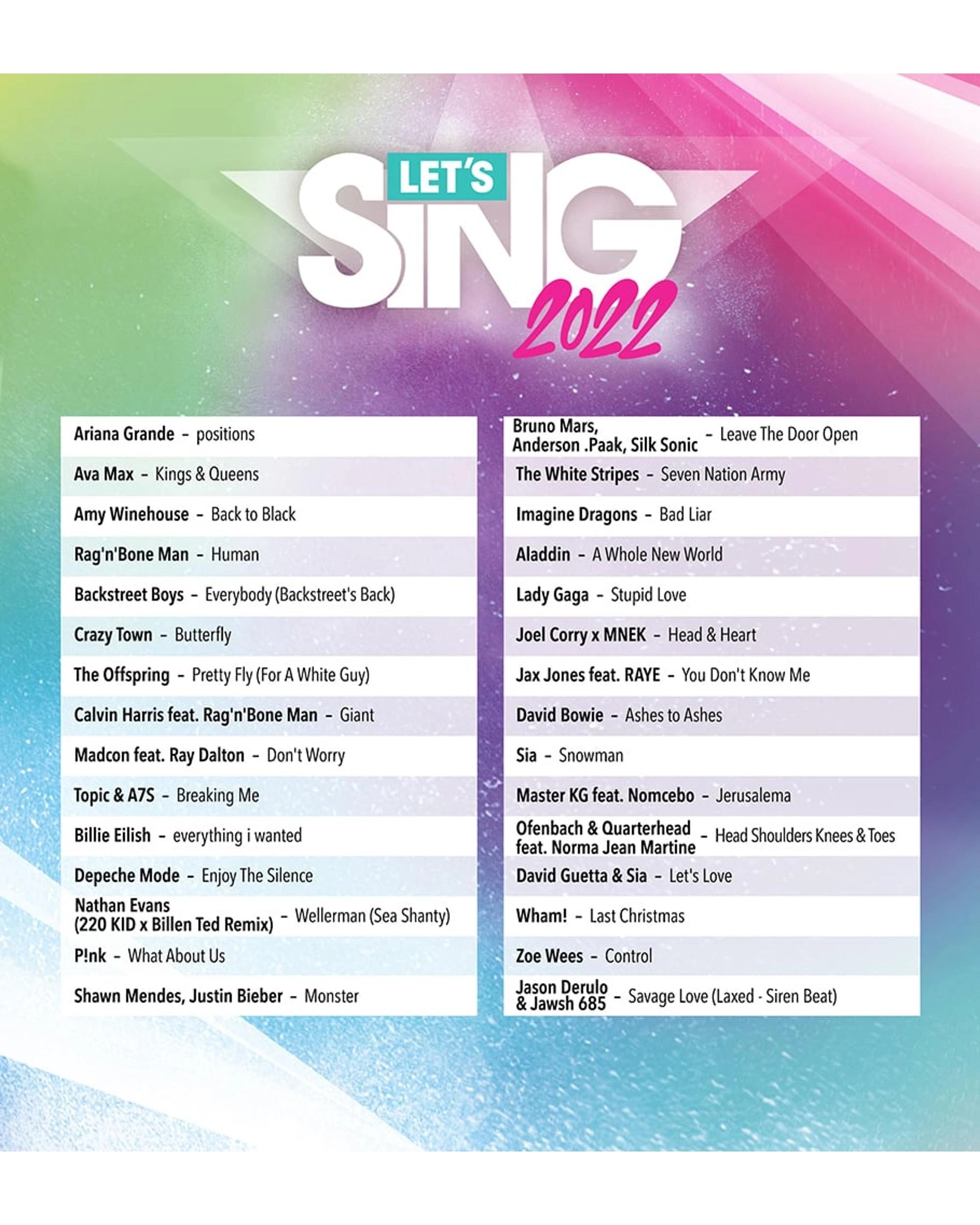 10 Let's Sing 2022 with 2 Microphone Bundle, 10 of 10
