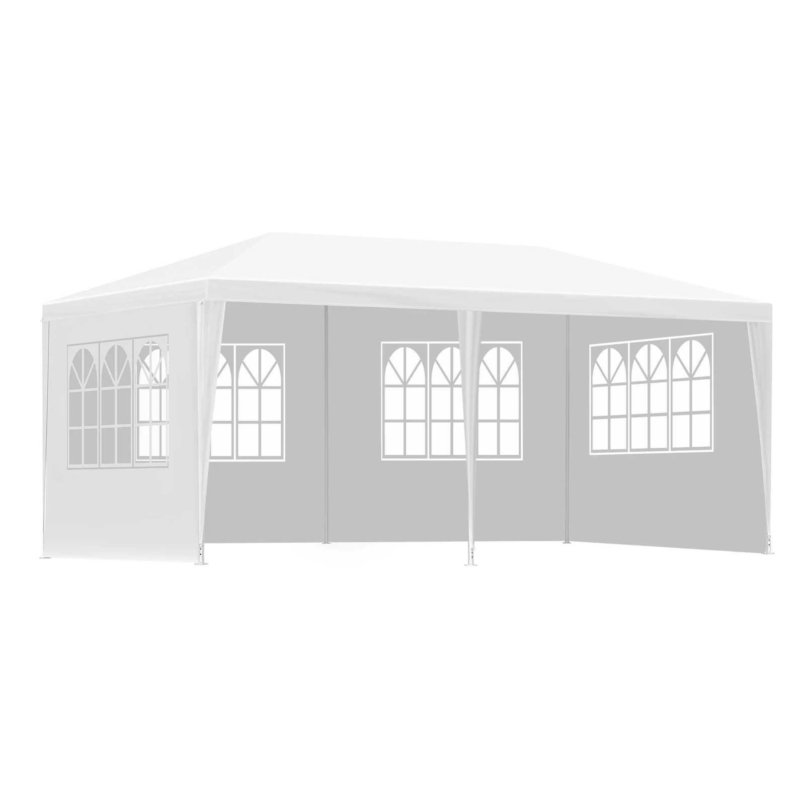 1 Alfordson Gazebo Outdoor Marquee Party Tent Camping Portable Side Wall 3x6m - White, 1 of 7