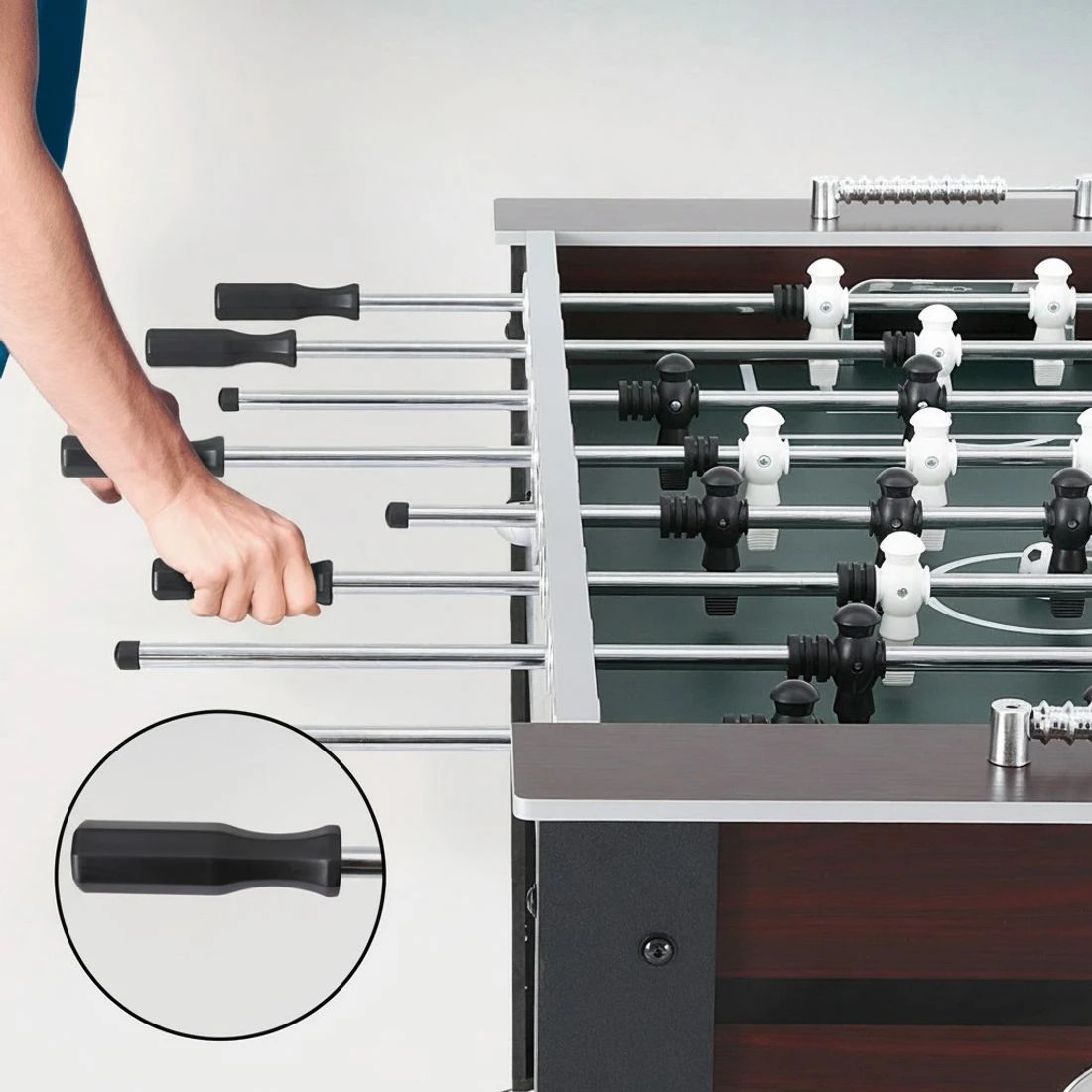 5 Everfit 5FT Soccer Table Foosball Football Game Set Home Party Gift Adults Kids Indoor - Natural, 5 of 7