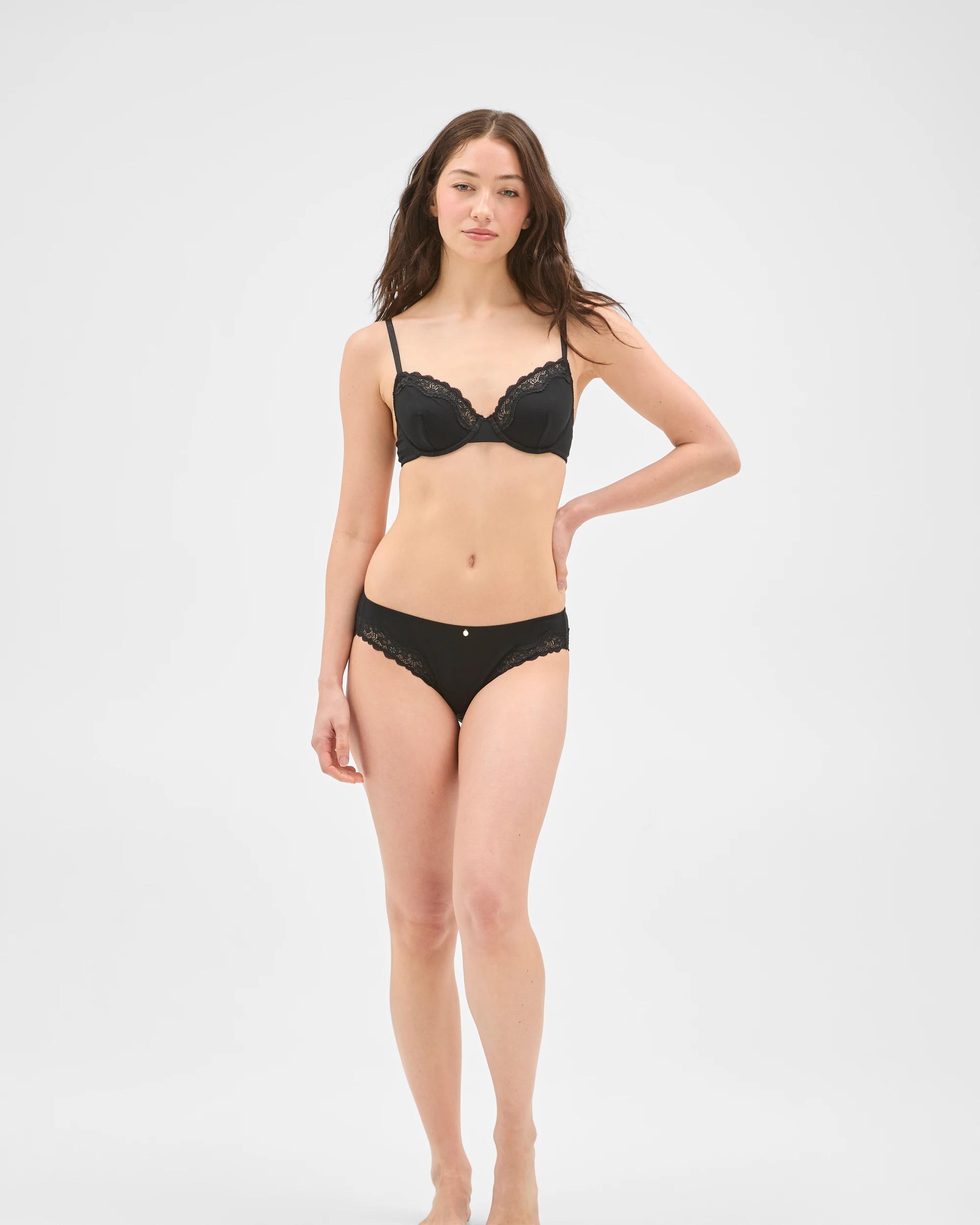 1 Lily Loves Sunny Bamboo Balconette Bra BLACK, 1 of 5