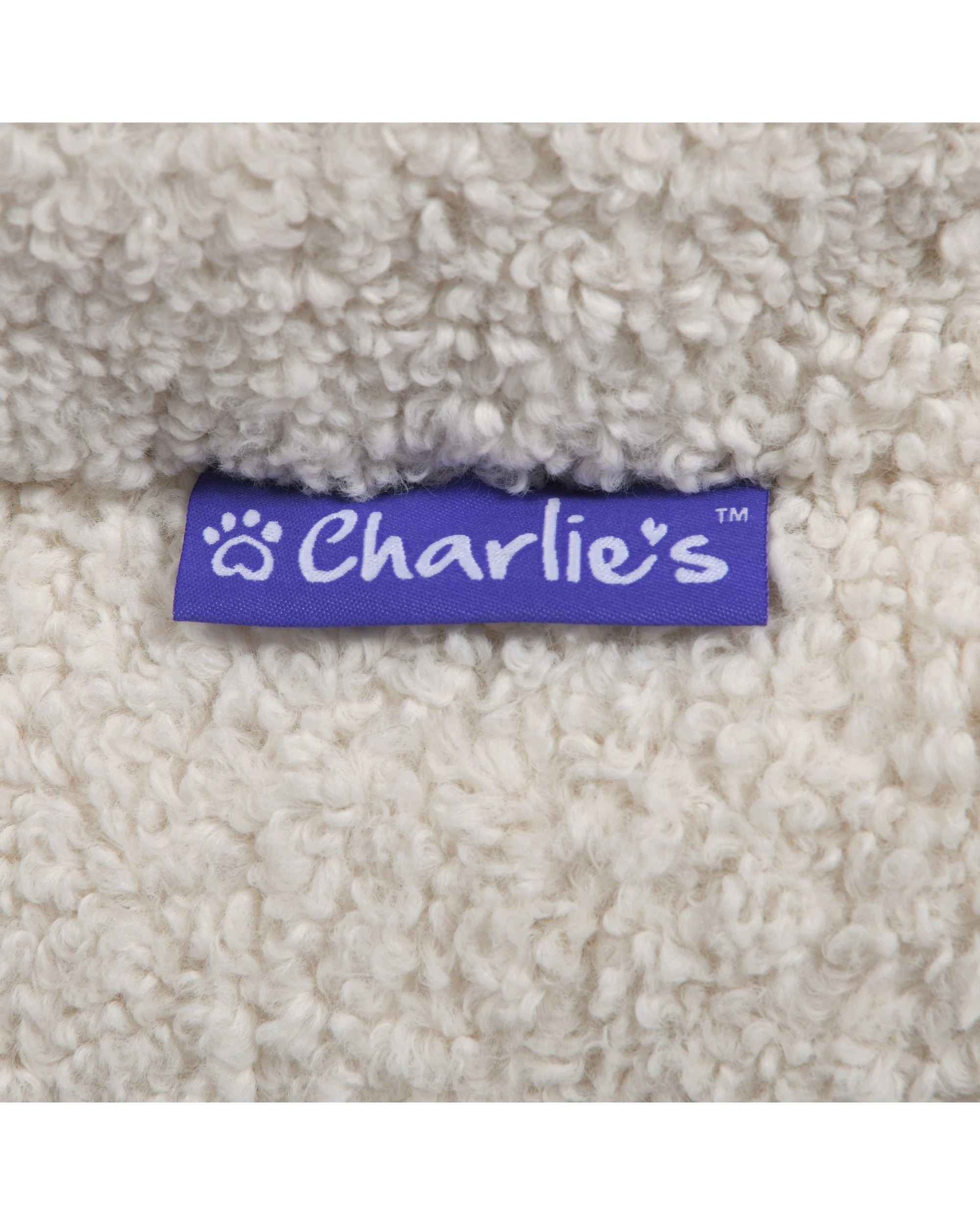 7 Charlie's Teddy Fleece Orthopedic Memory Foam Sofa Dog Bed with Bolster Medium - Cream, 7 of 9