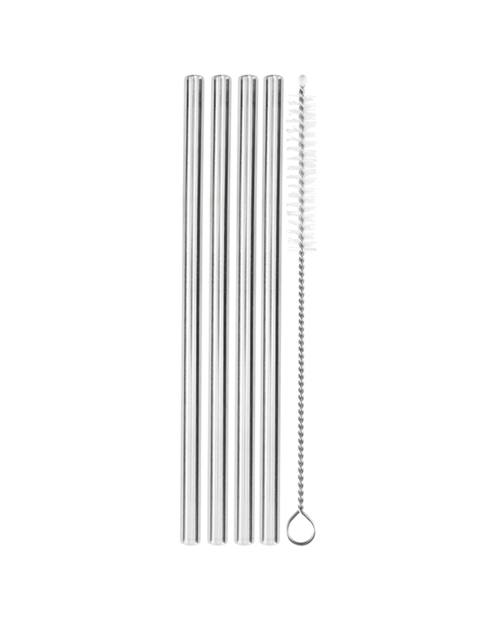 1 Maxwell & Williams 4pc Reusable Cocktail Straw Set With Brush For Home Bar - Multi, 1 of 3