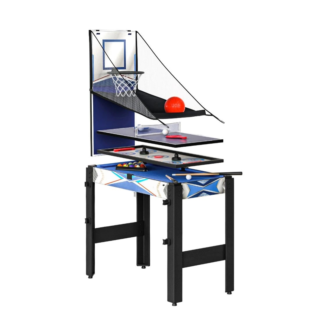 3 Everfit 5-In-1 Game Table Pool Soccer Table Tennis Air Hockey Basketball Arcade Gift - Multi, 3 of 5