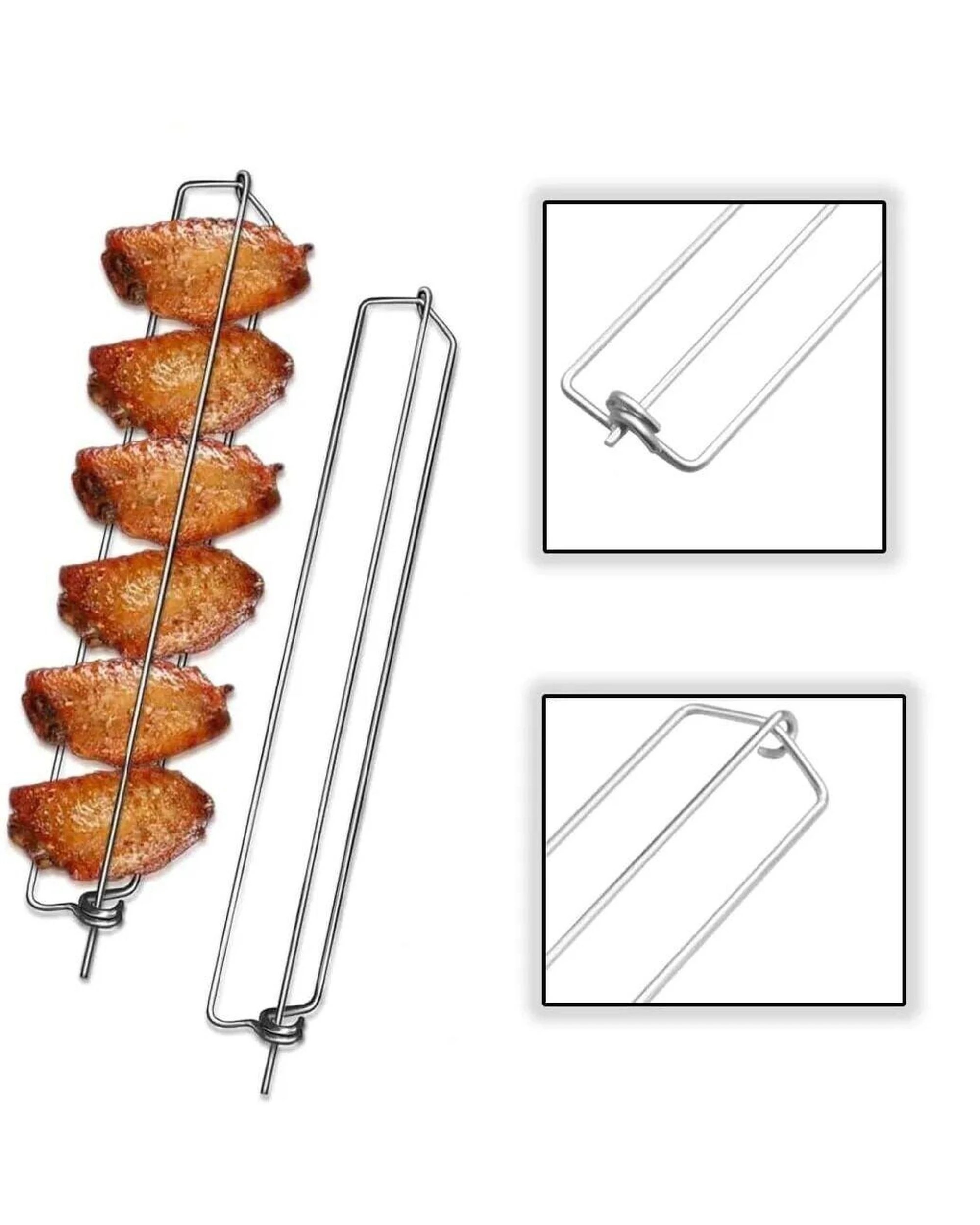 1 Flaming Coals BBQ Chicken Wing Grilling Rack, 1 of 5
