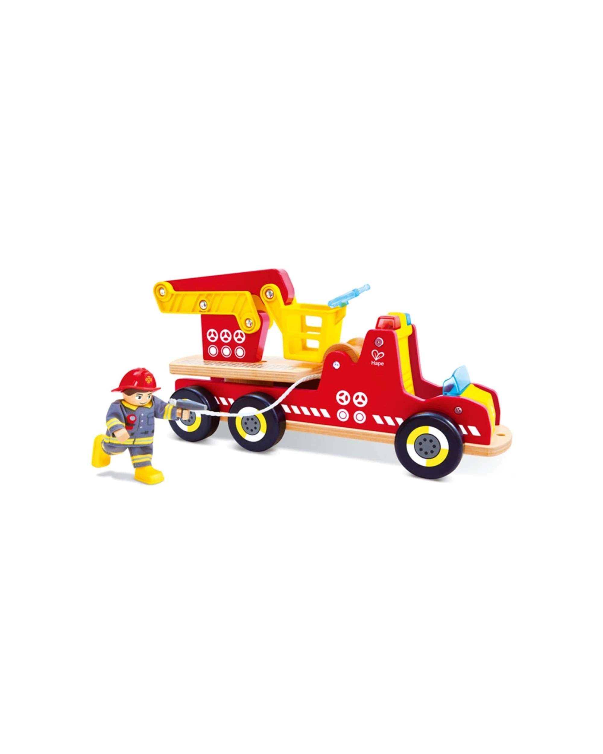 1 Hape Siren & Lights Toy Fire Truck With Ladder Hose For Kids And Toddlers - Multi, 1 of 3
