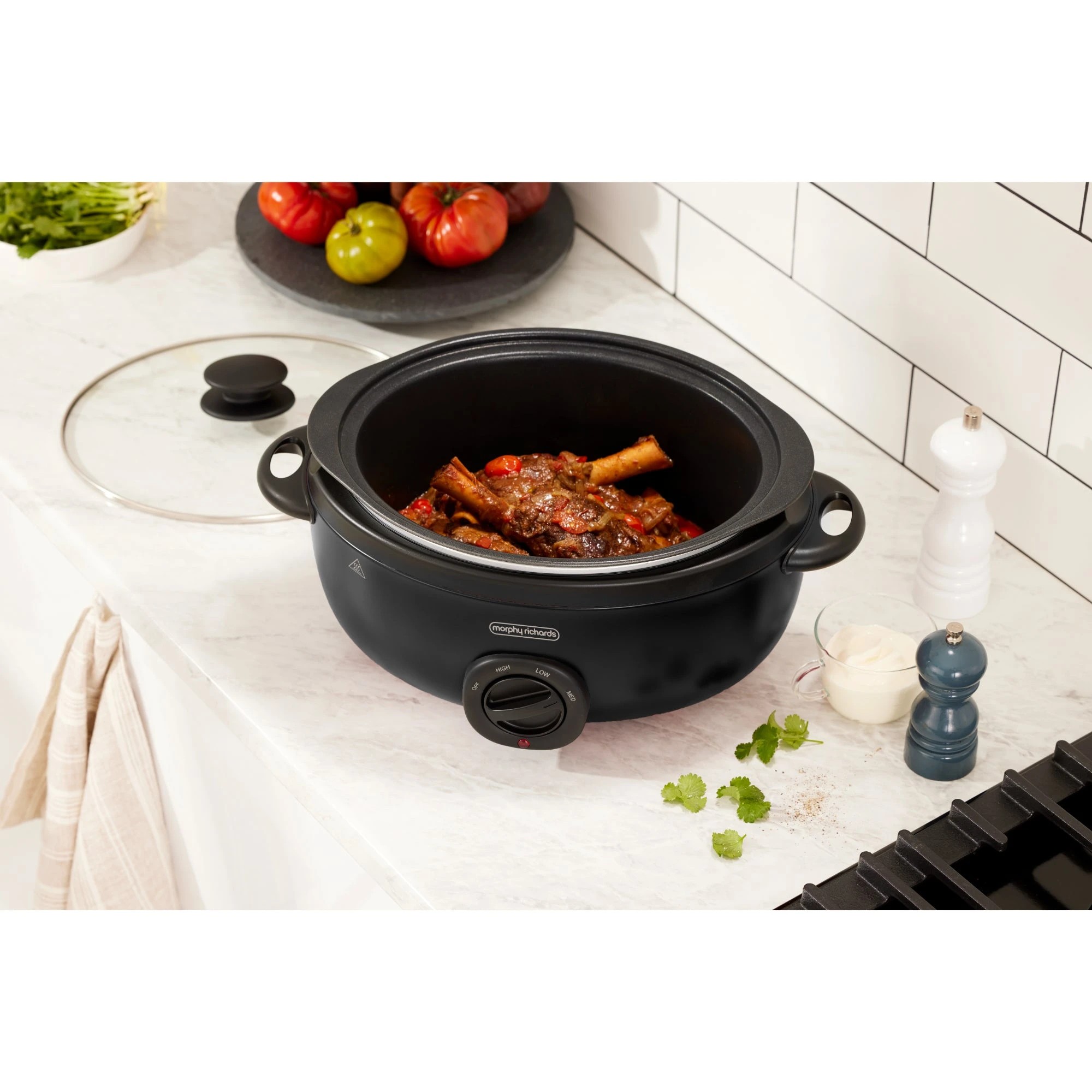 6 Morphy Richards 6.5L Slow Cooker Matte Black, 6 of 7