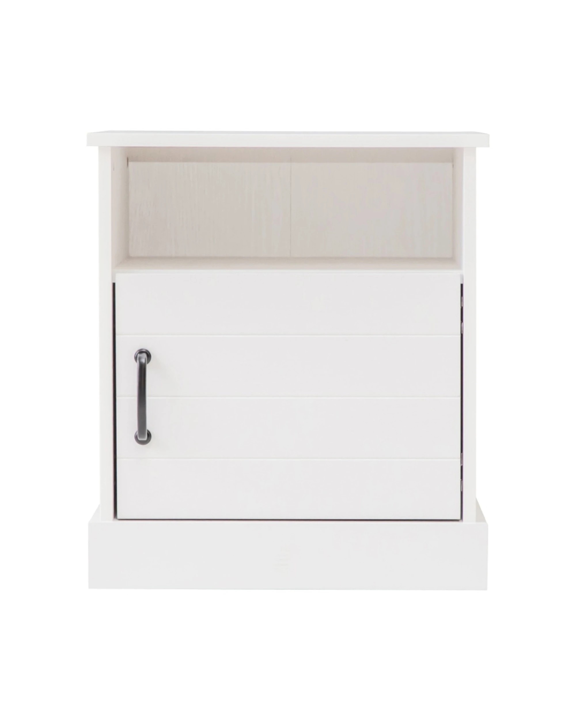 1 Alpine Bay Hamptons 1 Shelf & Door Bedside Table Decor Scratch Resistant 48x40.5x55cm - White, 1 of 9