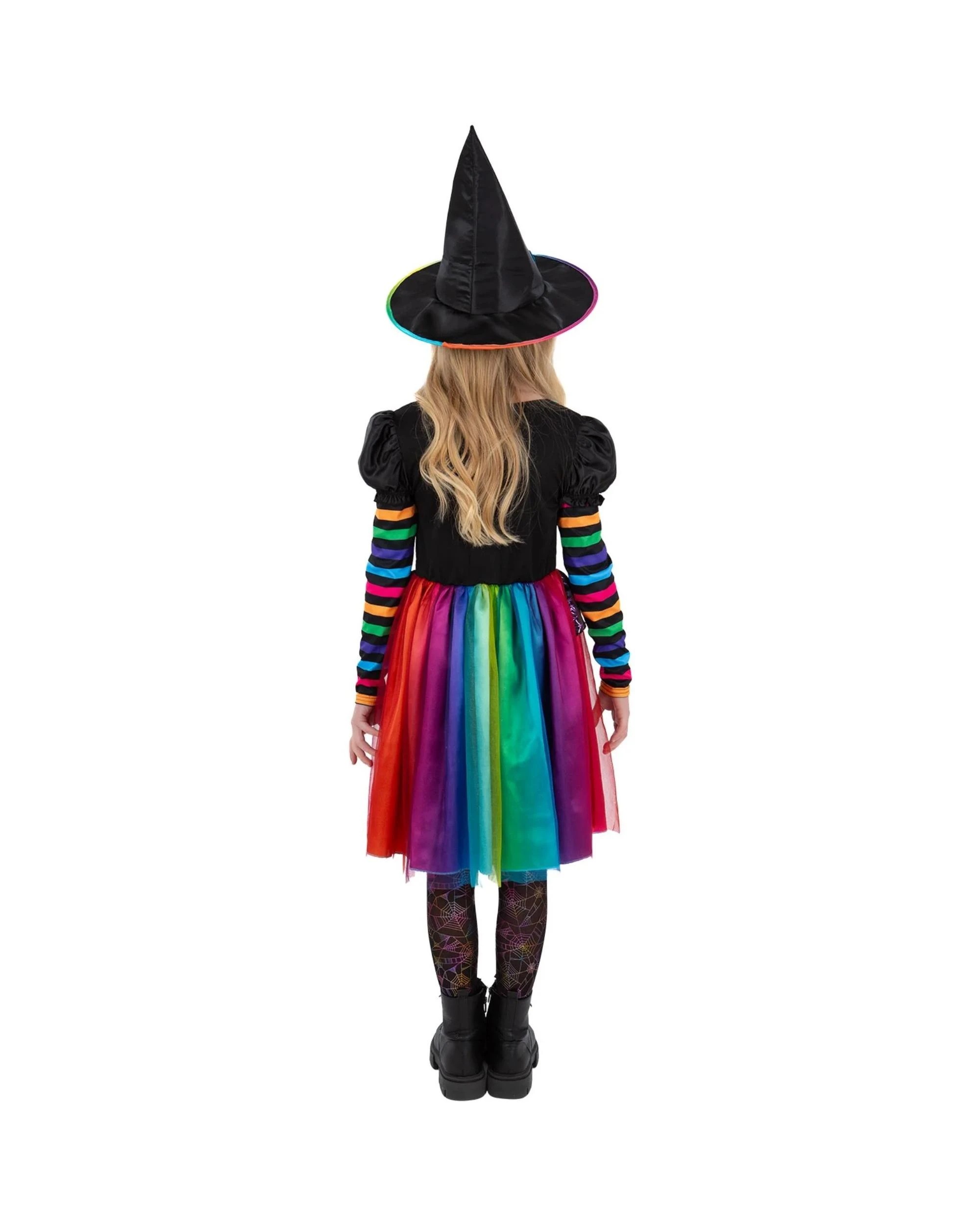 3 Rainbow Witch Child Costume Size L 10-12 Years, 3 of 4