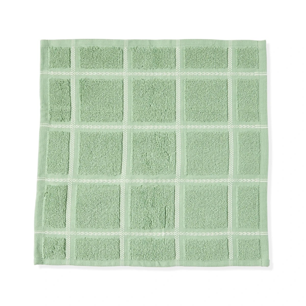 5 Pack of 3 Terry Dish Cloths - Green, 5 of 6