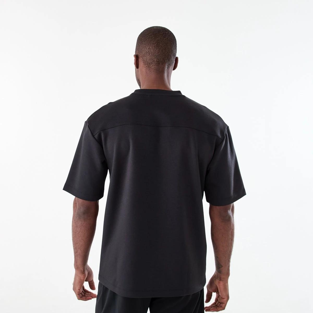 3 Active Mens Oversized Scuba T-shirt BLACK, 3 of 6