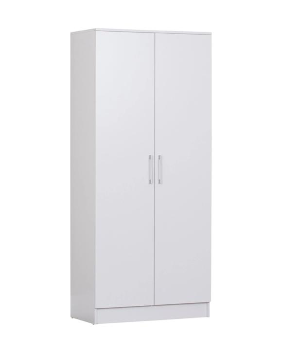 Alpine Bay Classic Multi-Purpose 2 Door Broom Storage Cupboard - White
