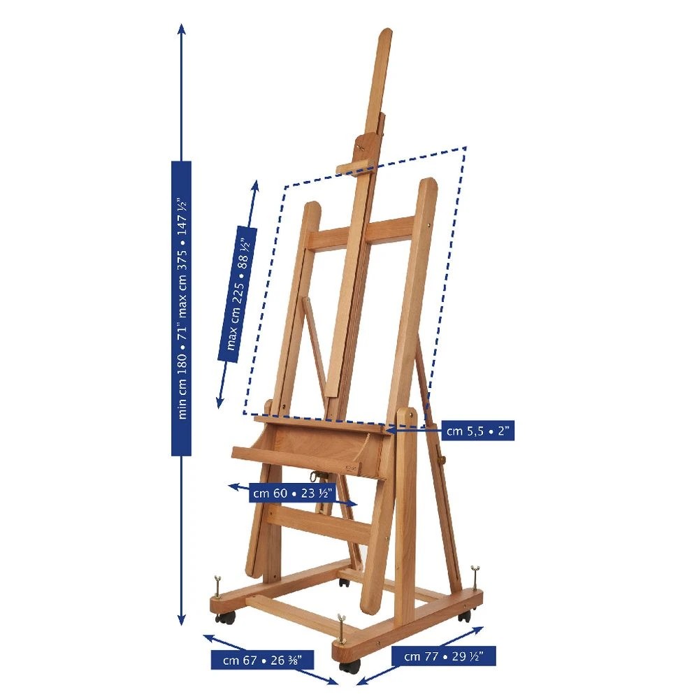 2 MABEF M/18 Convertible Studio Easel Beech Wood, 2 of 8