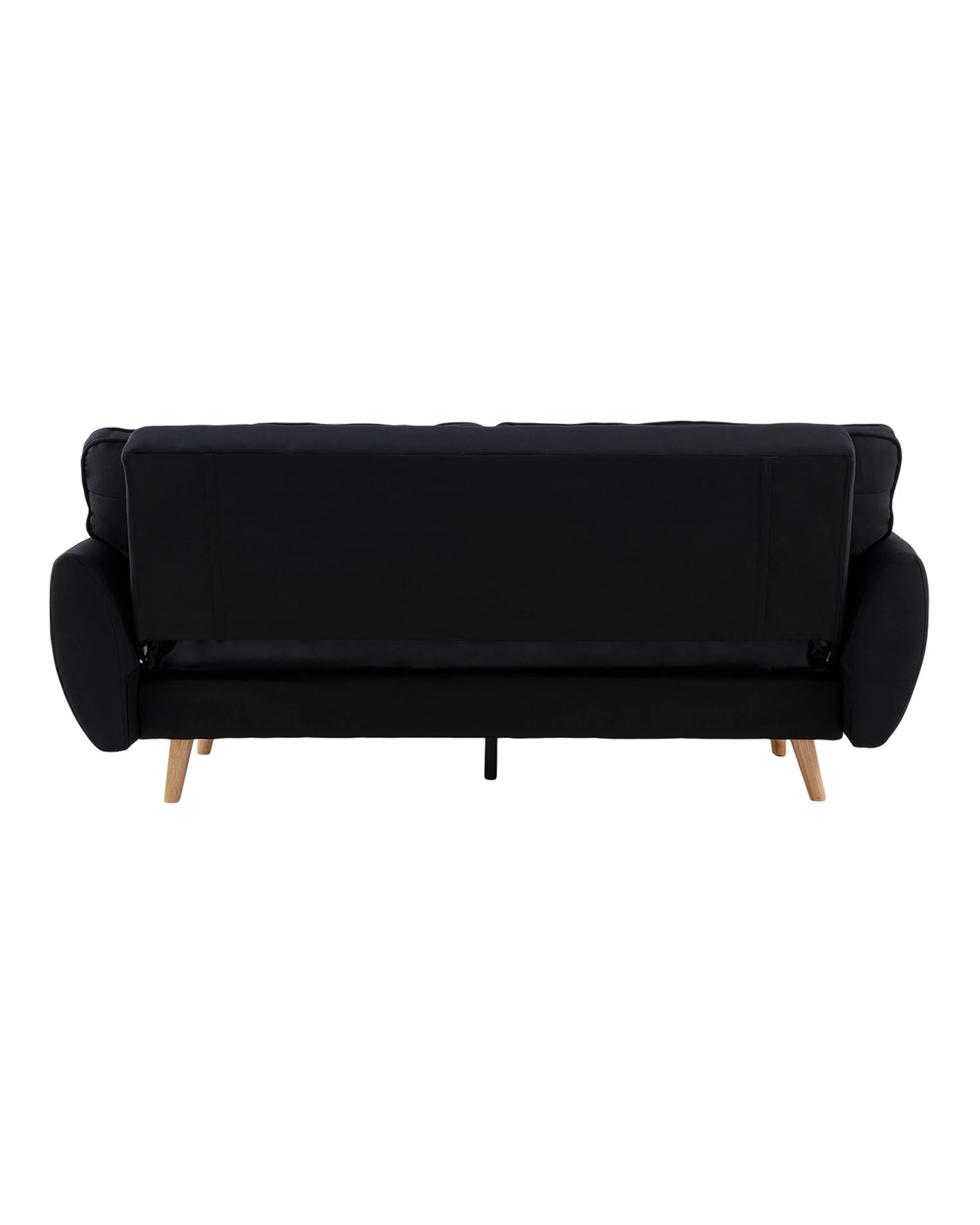 6 Sarantino 3 Seater Modular Linen Fabric Sofa Bed Couch Futon - Black, 6 of 10