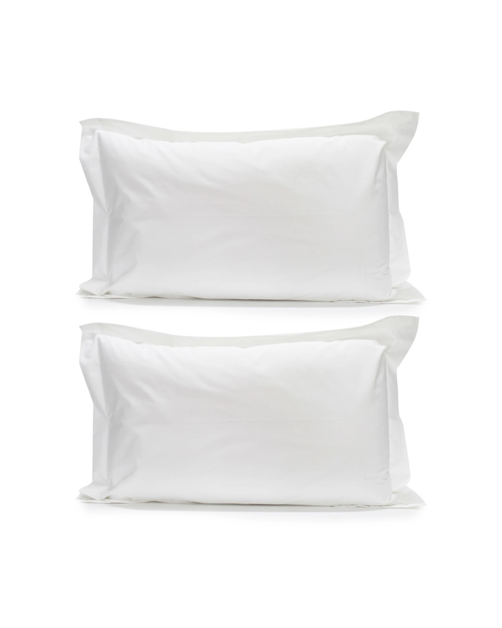 1 Jason Commercial Cotton Deluxe Pillow Case Tailored 2PK 48x73cm - White, 1 of 3