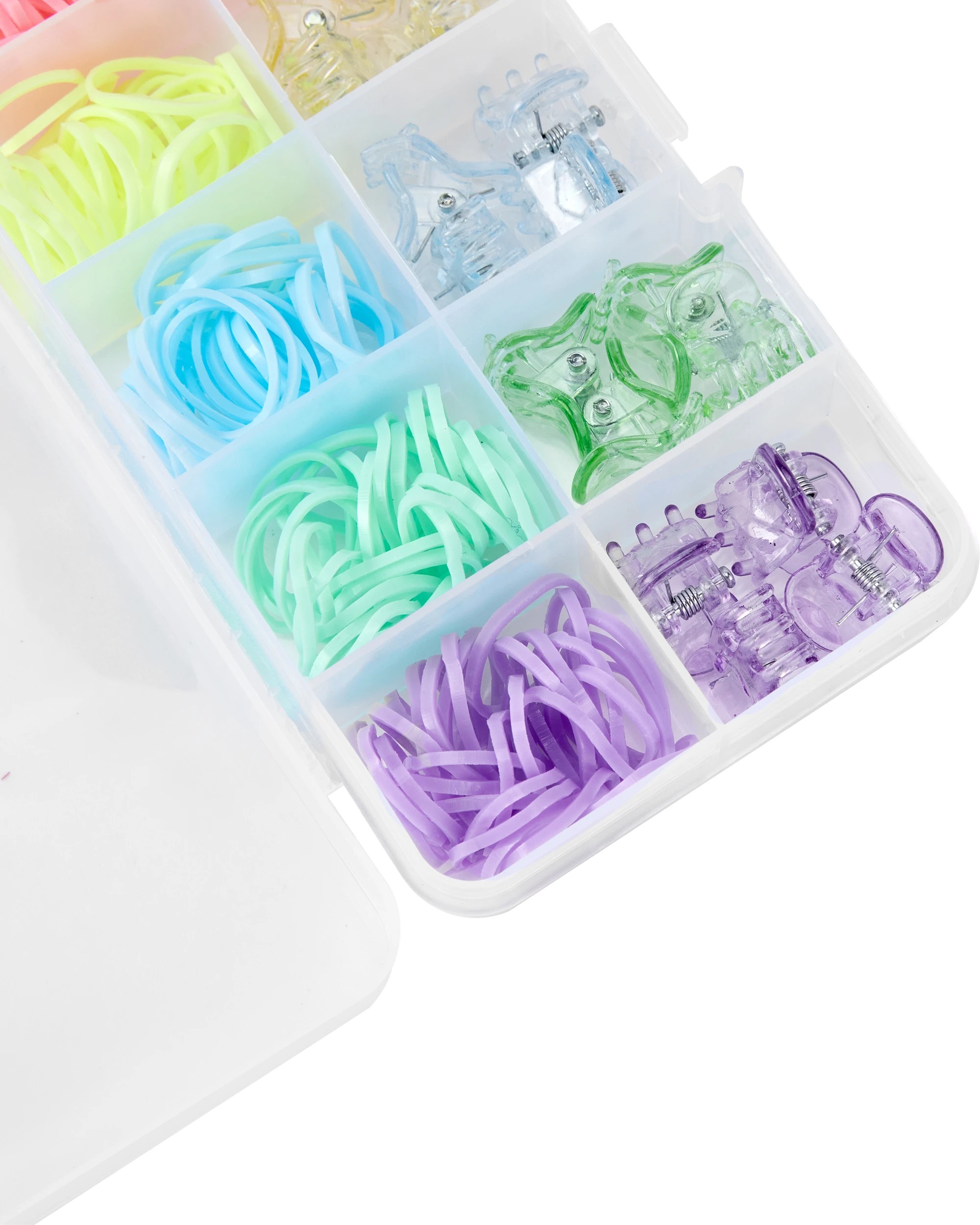 4 OXX Haircare 170 Piece Mini Claw Clips and Poly Bands - Multi Colour, 4 of 5