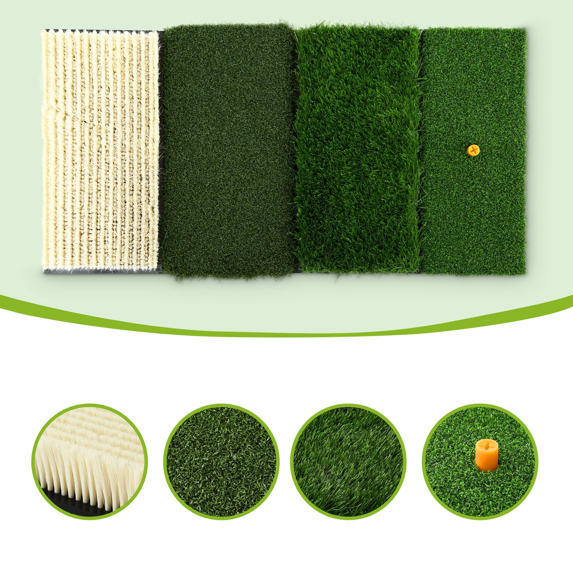 5 Everfit Golf Hitting Mat Practice Turf 4 in 1 Foldable Training Aid Backyard - Green, 5 of 8