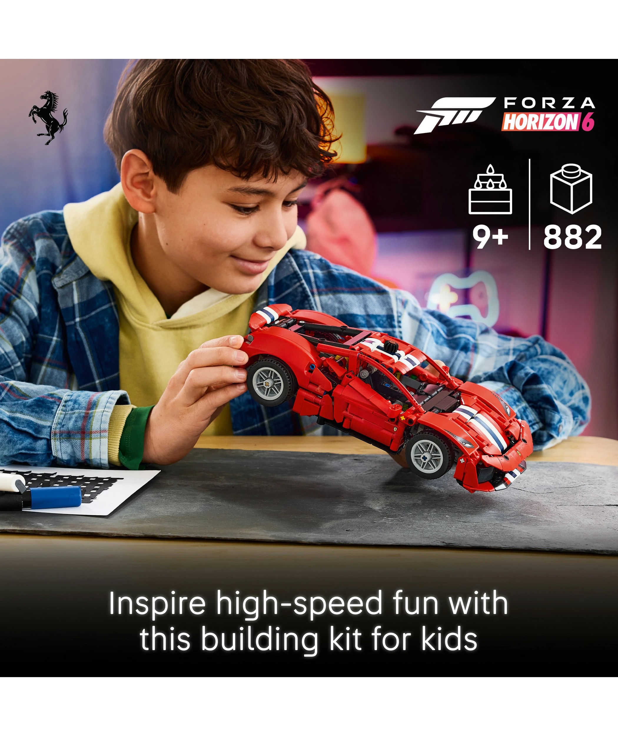 3 LEGO Technic Ferrari 488 Pista Car 42235, 3 of 10