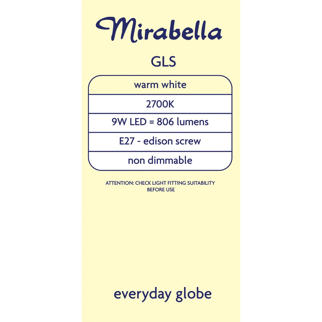 4 Mirabella LED GLS ES Warm White 9W, 4 of 6