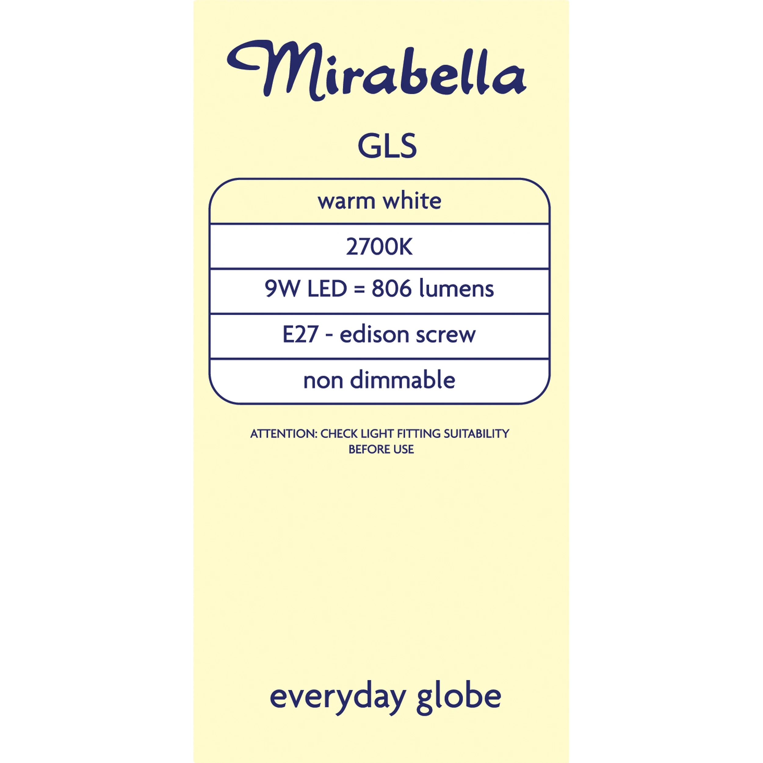 4 Mirabella LED GLS ES Warm White 9W, 4 of 6
