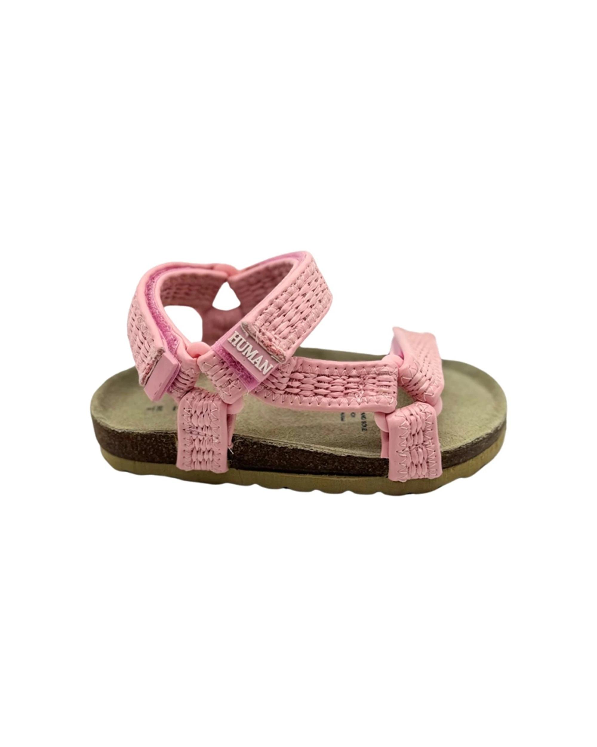 1 Human Shoes Epic Kids Raffia Upper Adjustable Straps Comfort Pink PINK, 1 of 3