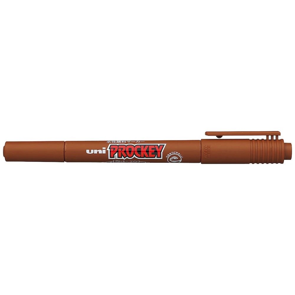 1 Uni-ball Prockey Dual Permanent Marker Fine Brown, 1 of 2