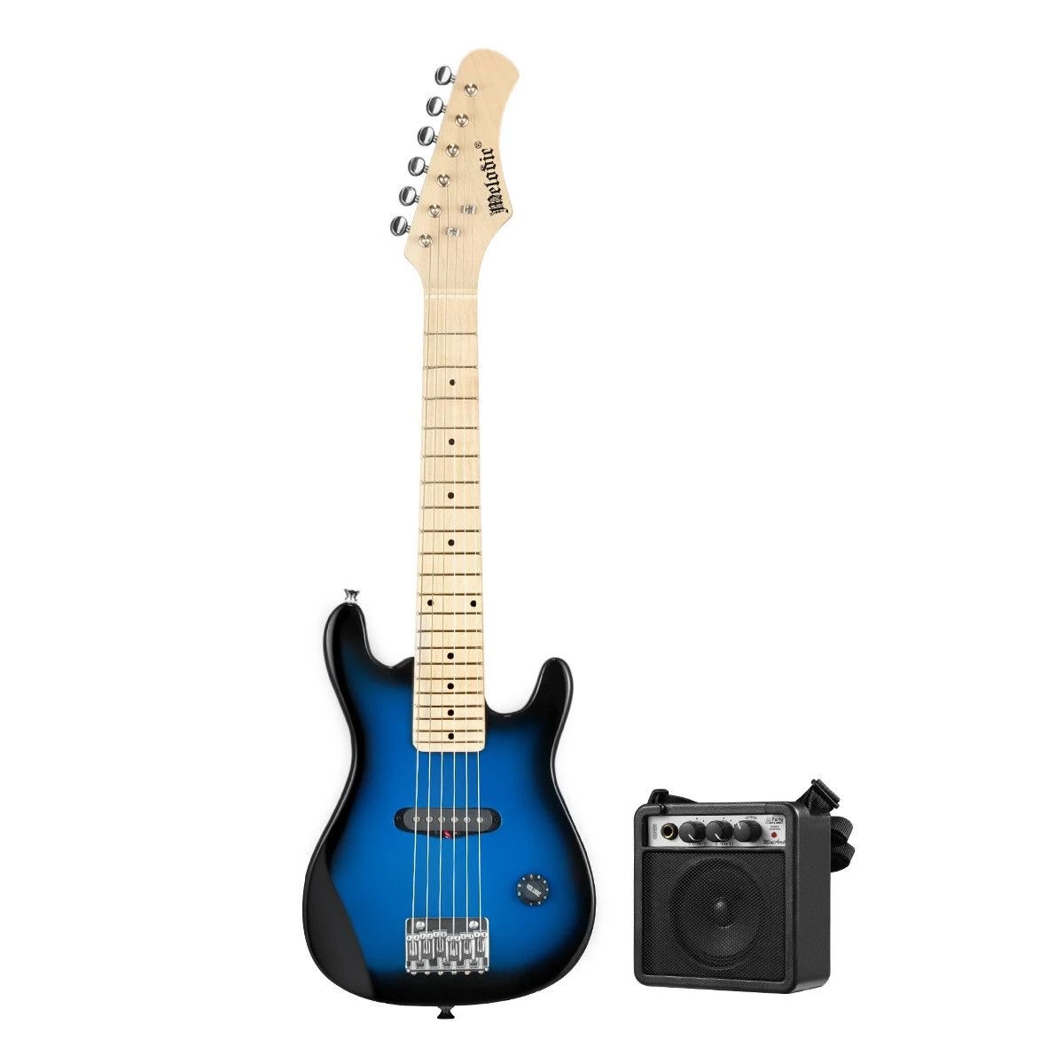 1 Melodic 30 Inch Children Kids Electric Musical Instrument Guitar w/ 5W Amp Picks, 1 of 3