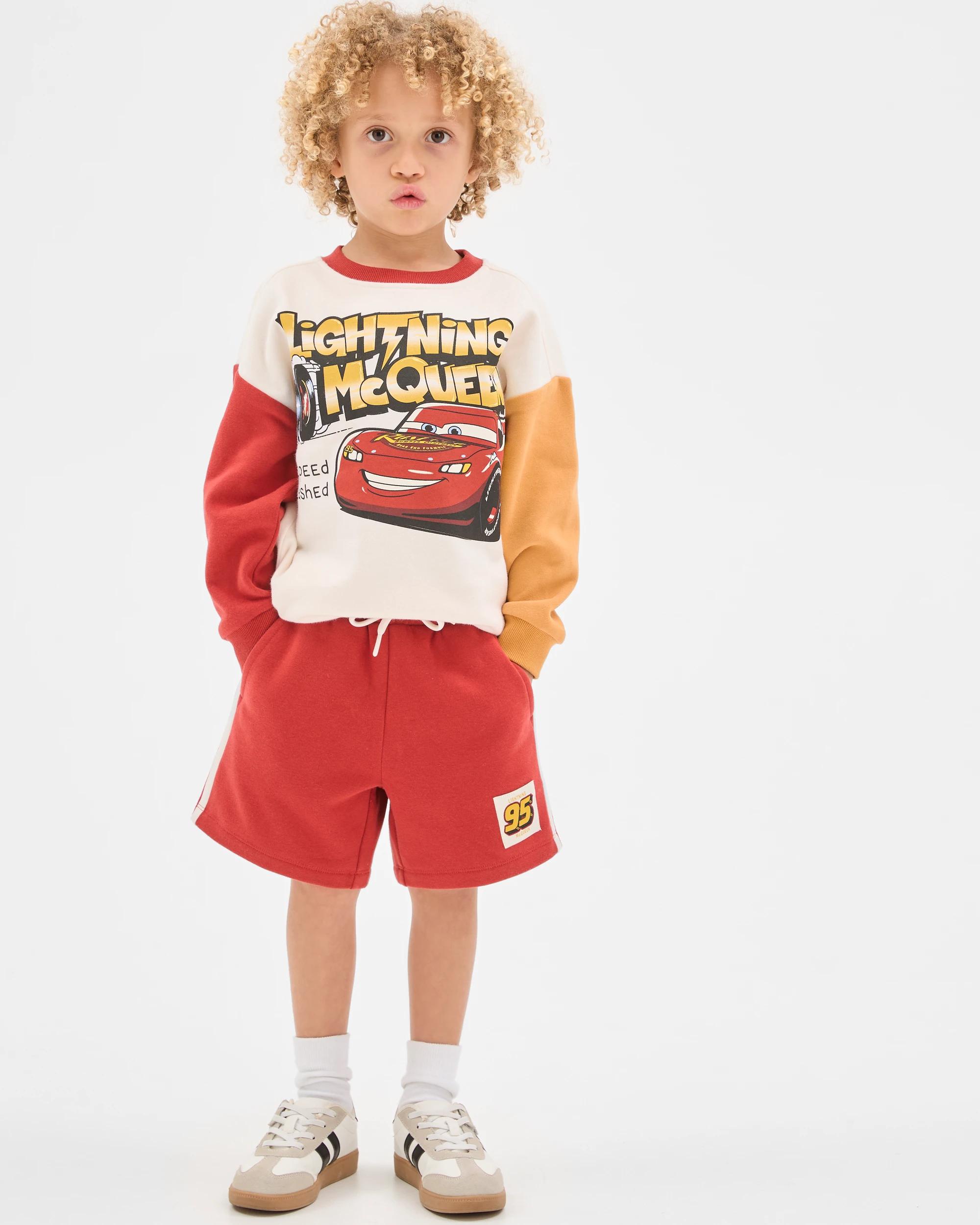 1 Disney Pixar Cars Australian Cotton Blend Jumper and Shorts Set , 1 of 6