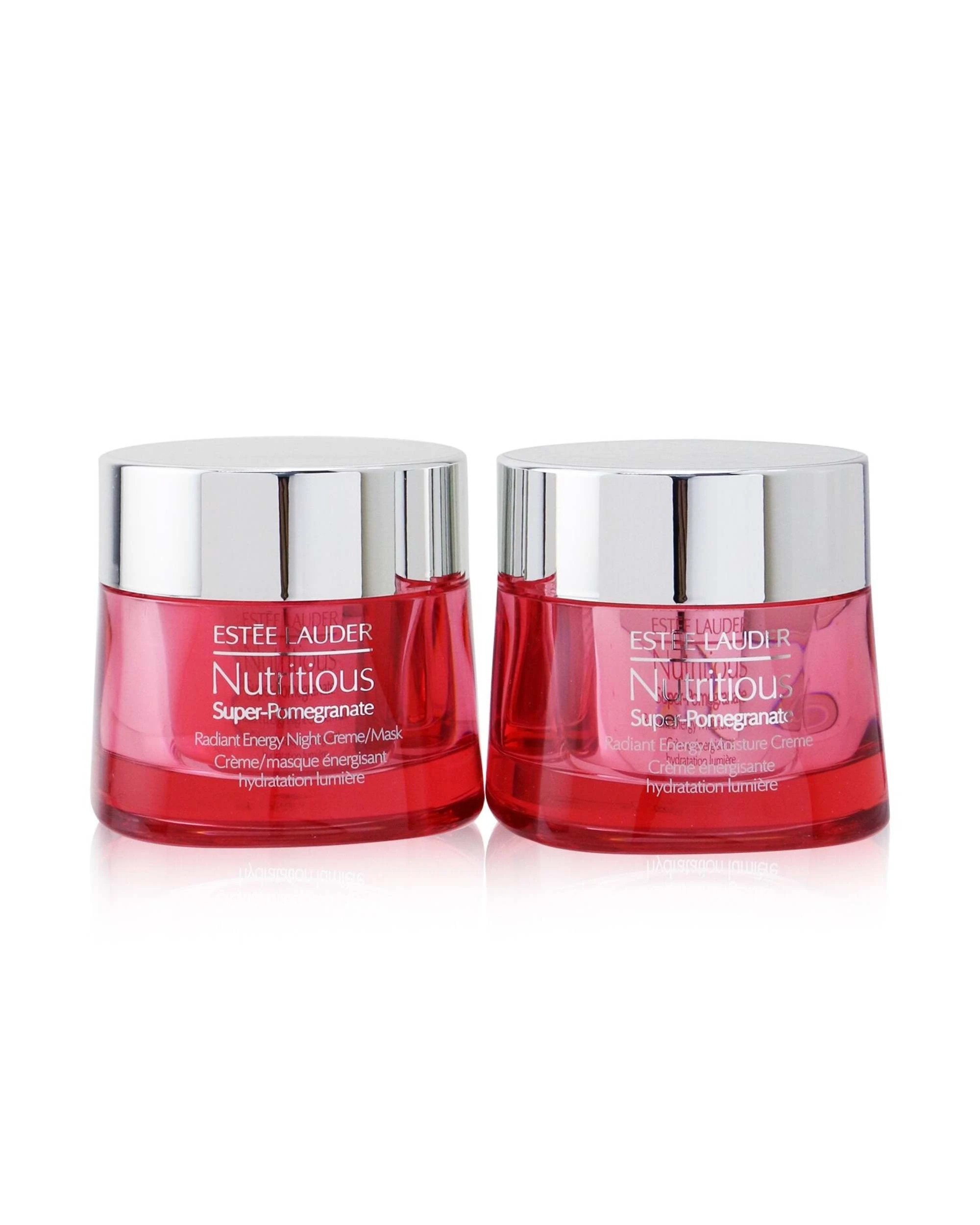 1 Estee Lauder Nutritious Super-Pomegranate Day & Night Radiance Set: Moisture Creme 50ml+ Night Creme/Mask 50ml 2pcs, 1 of 3