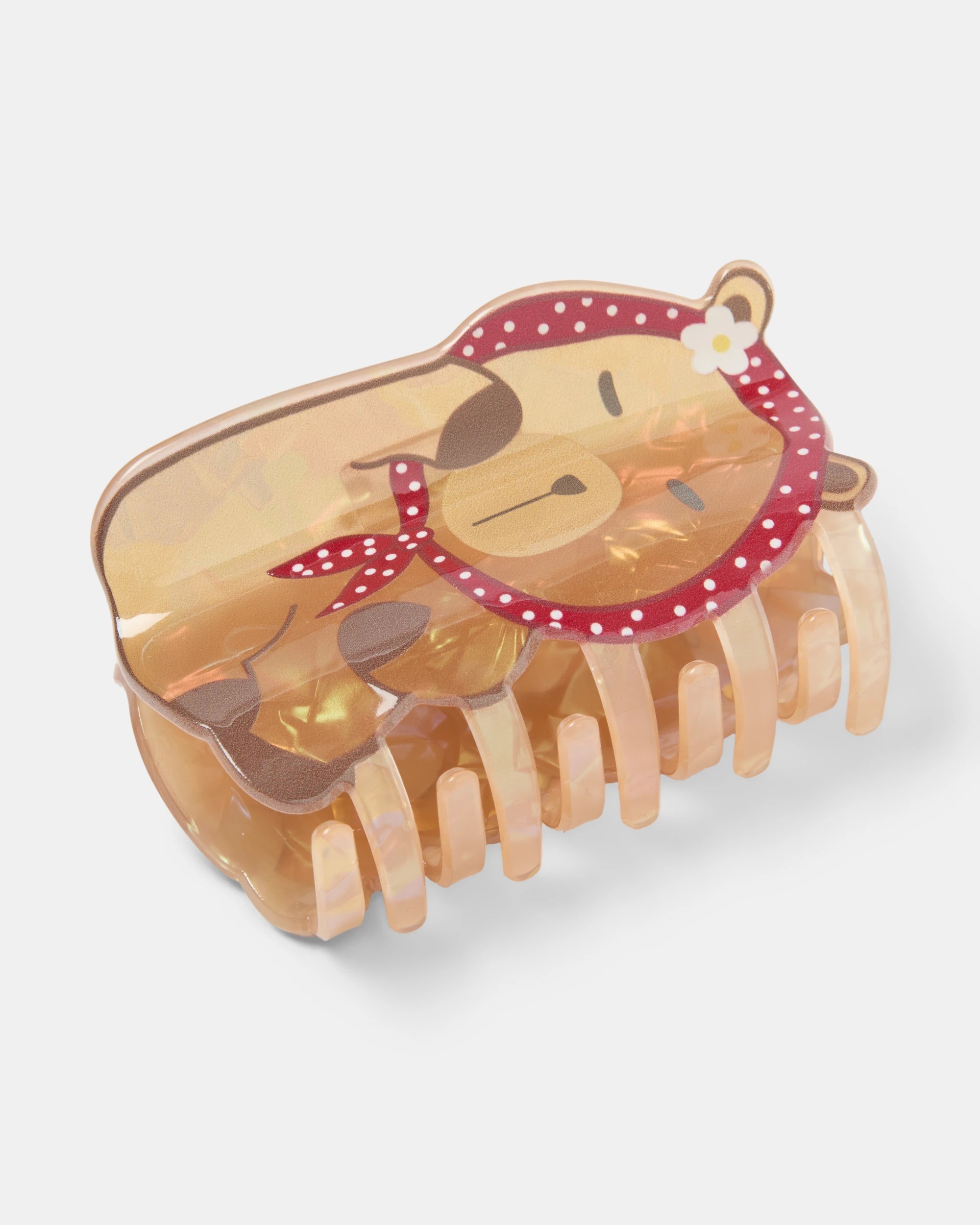 2 Brown Novelty Capybara Claw Hair Clip, 2 of 3