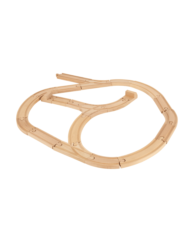 25 Piece Wooden Train Track