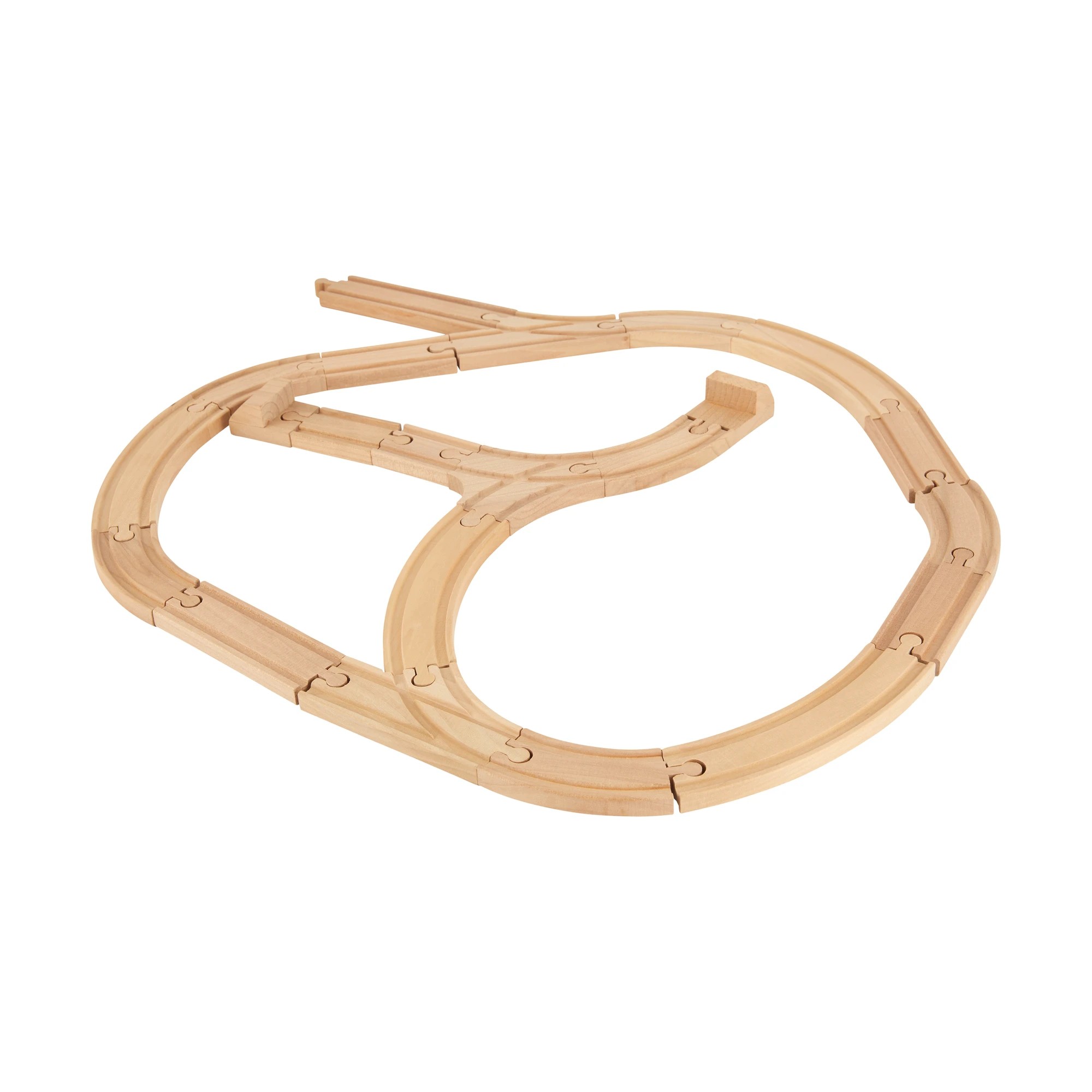 1 25 Piece Wooden Train Track Set, 1 of 10