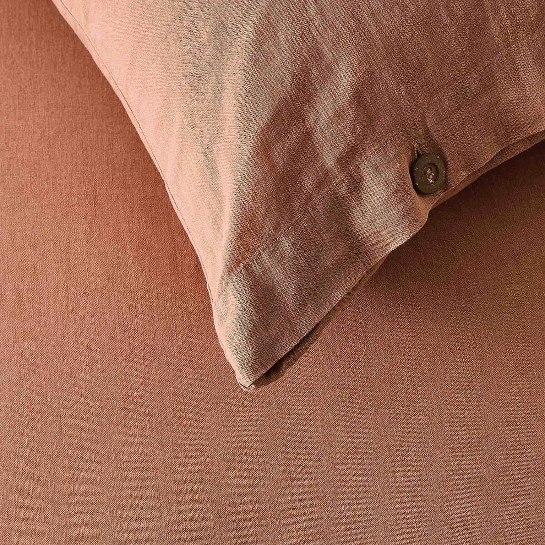 4 Kayden Linen Cotton Quilt Cover Set - King Bed, Tan, 4 of 7