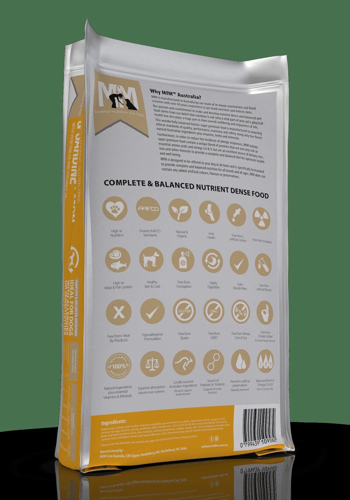 2 MFM Puppy & Whelping Gluten Free Turkey Salmon & Sardine Dog Food 20kg, 2 of 2