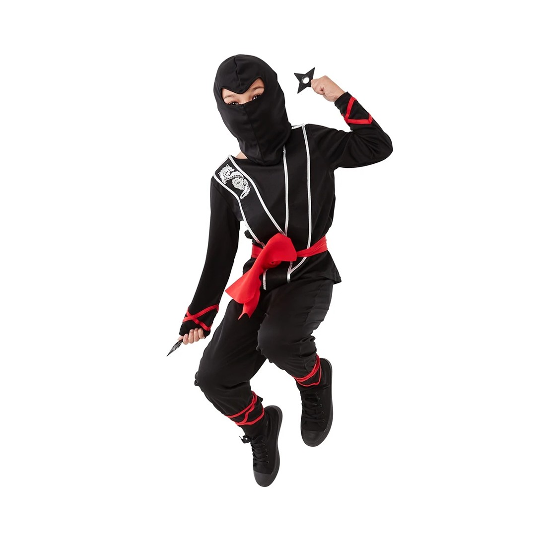 1 6 Piece Ninja Costume - Ages 6-8, 1 of 10