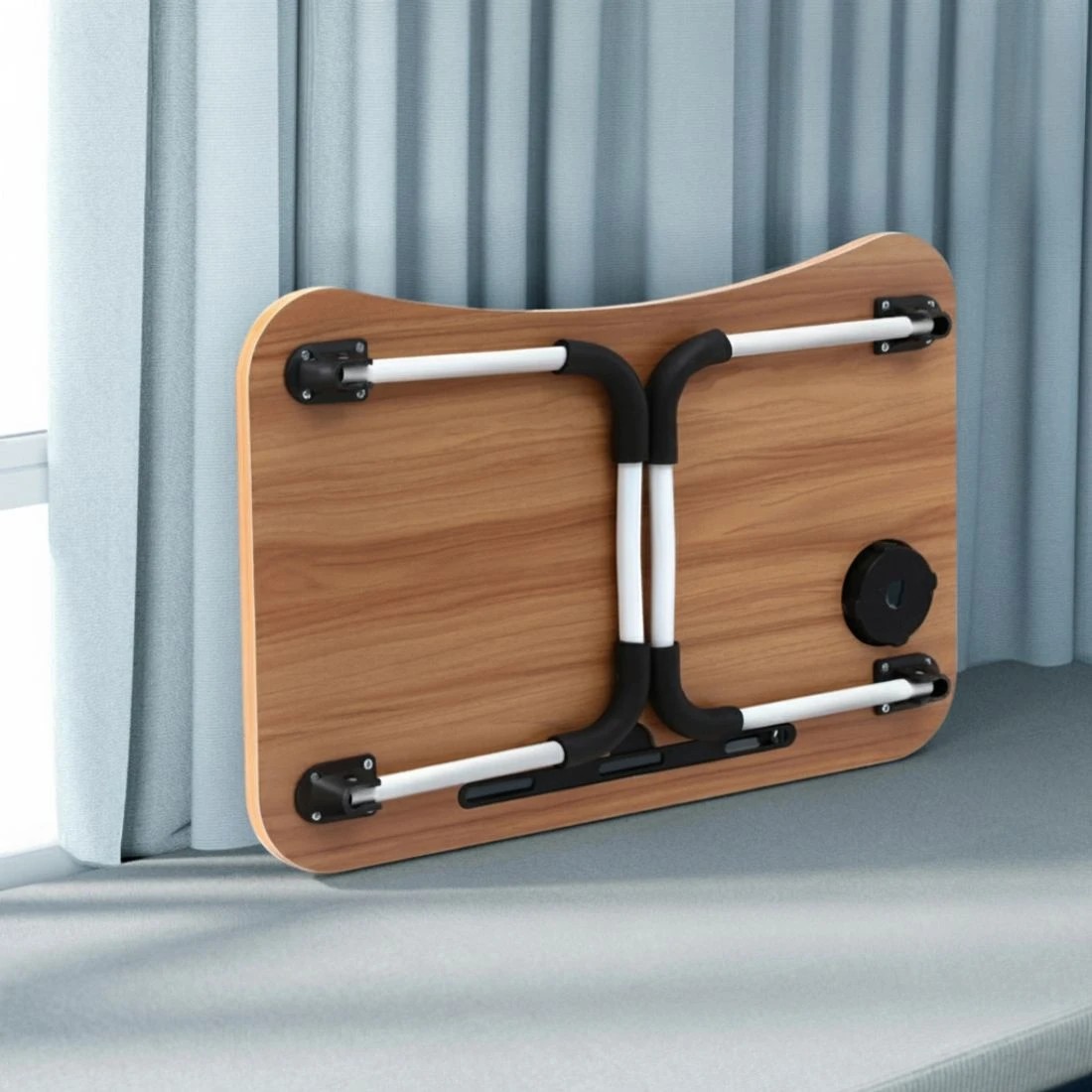 5 Laptop Desk Table Foldable Stand Lap Tray Sofa Bed Portable Adjustable Desks - Natural, 5 of 5