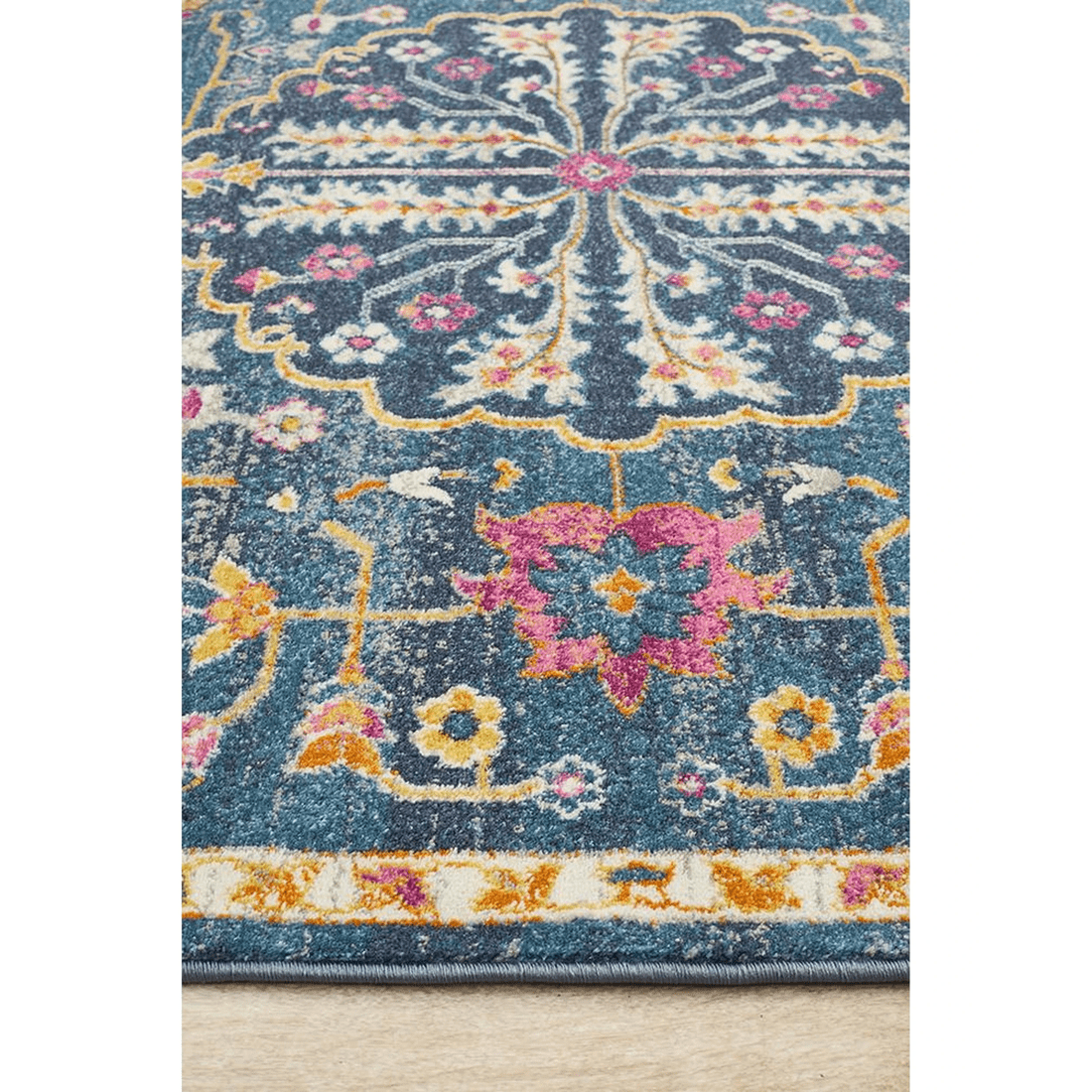 5 Rug Culture Babylon 209 Navy Polypropylene Rug, Power Loomed, 10mm Pile, Made in Turkey - Blue, 5 of 7