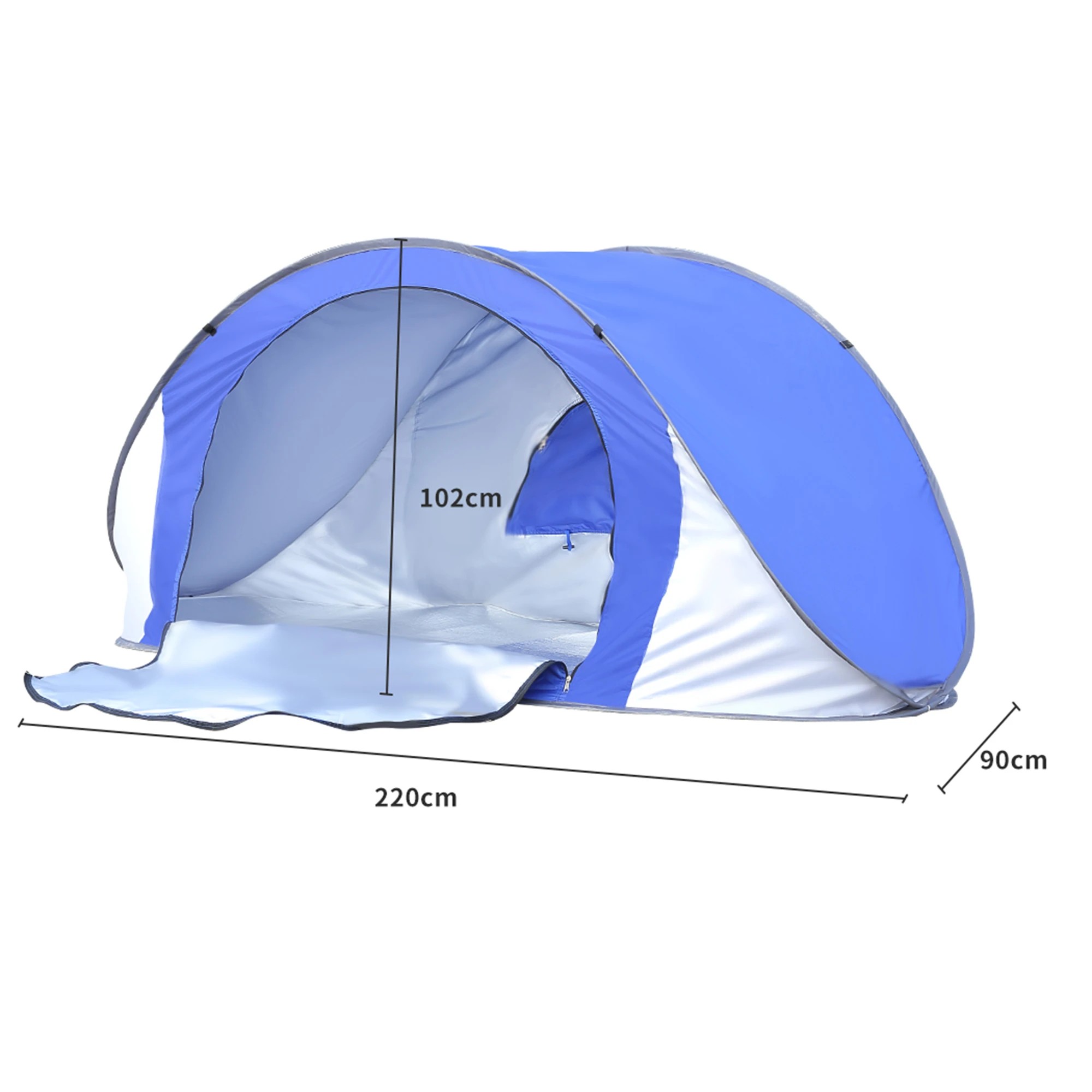 3 Mountview Teal Beach Shelter Polyester, 3 of 6