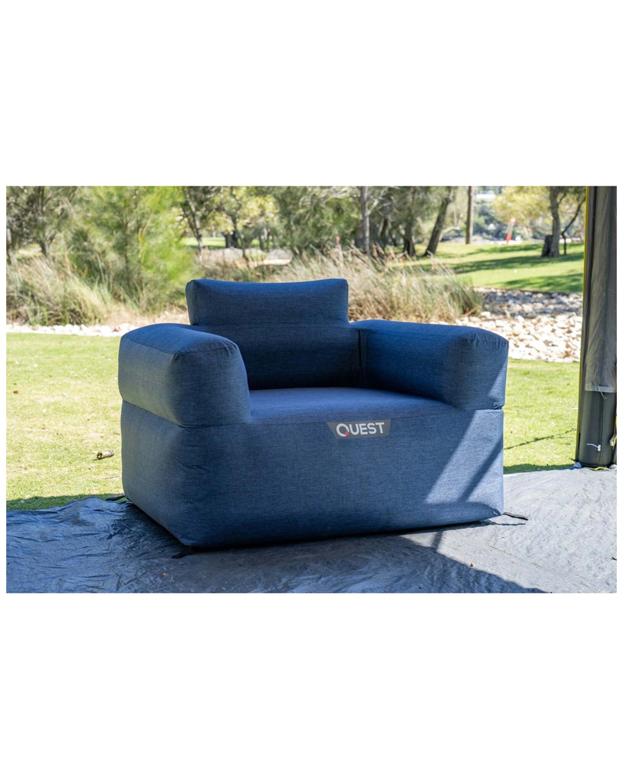 3 Quest Outdoors Air Inflatable Sofa 1 Portable Design Camping Furniture - Blue, 3 of 6