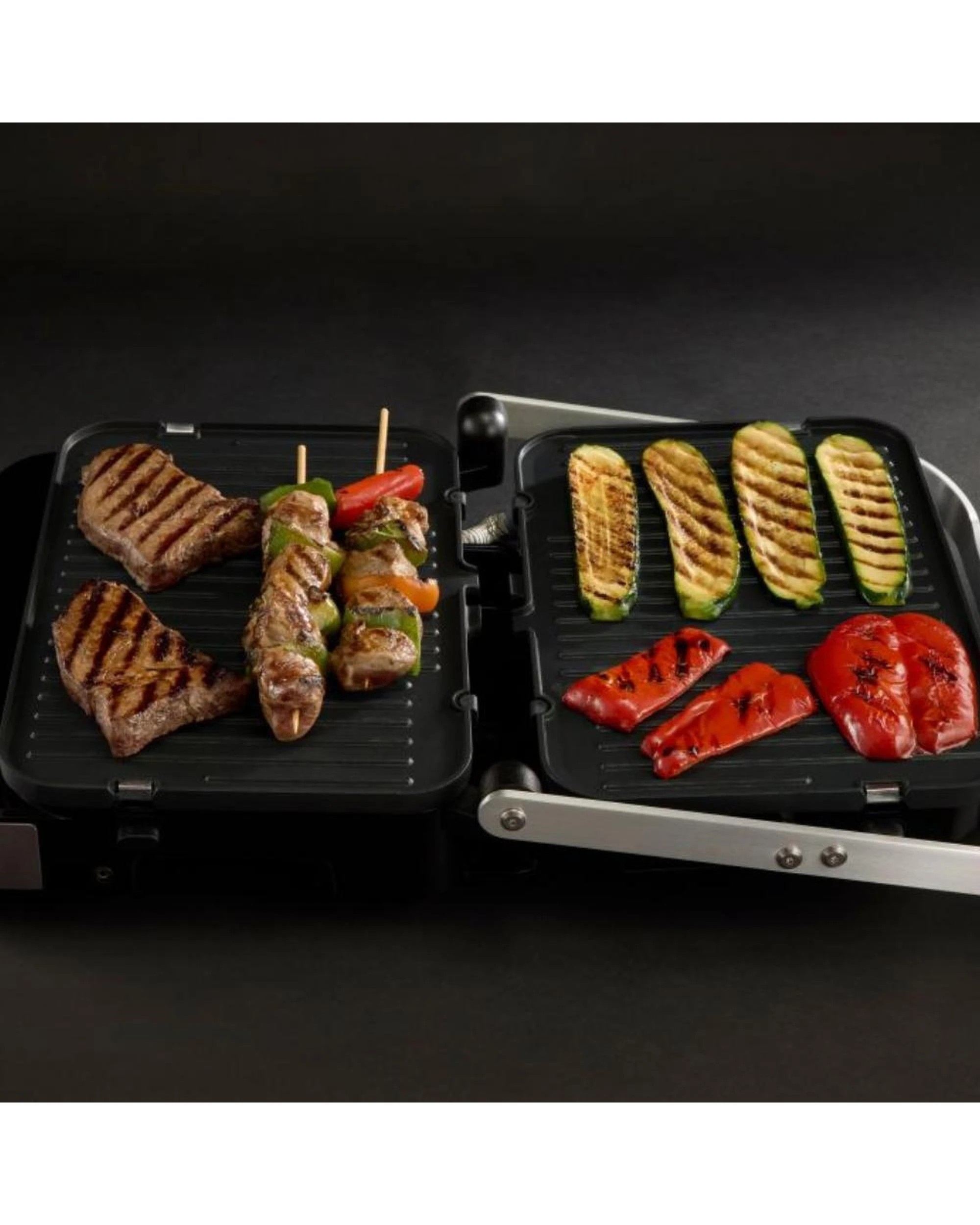 6 MasterPro Smart Electric Grill Indoor Multi Contact Grill With Temperature Probe, 6 of 8