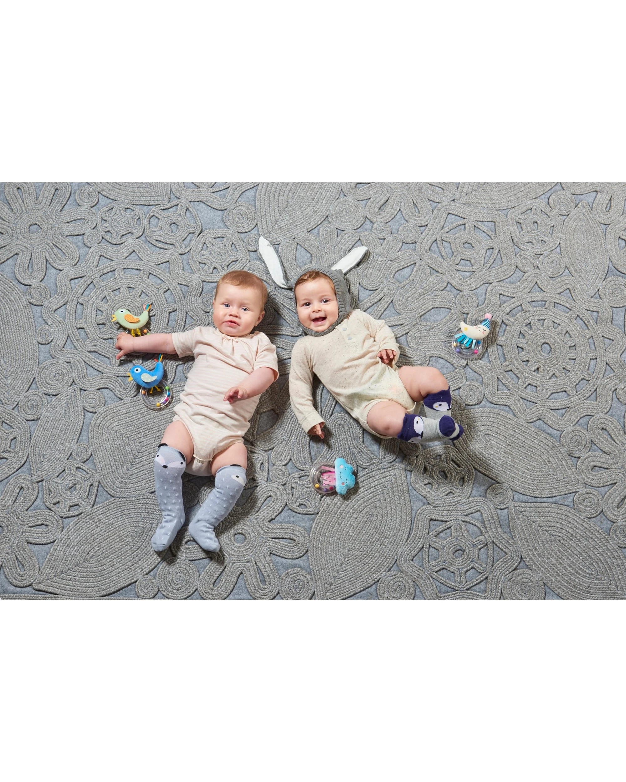 2 Taf Toys Cheerful Cloud Rattle Baby Toy Sensory Motor Skills Development 11cm - Multi, 2 of 3