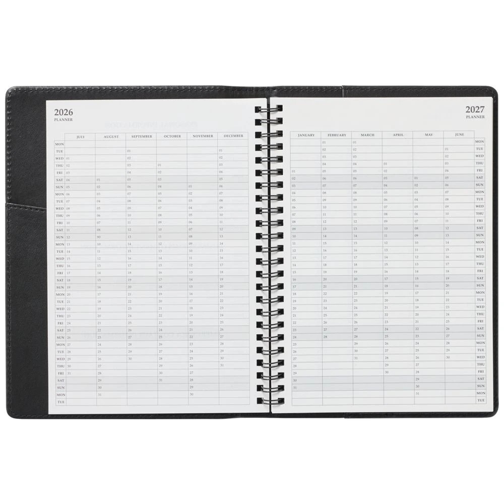 4 J.Burrows A5 Week to View Executive FY26/27 Diary Black, 4 of 7