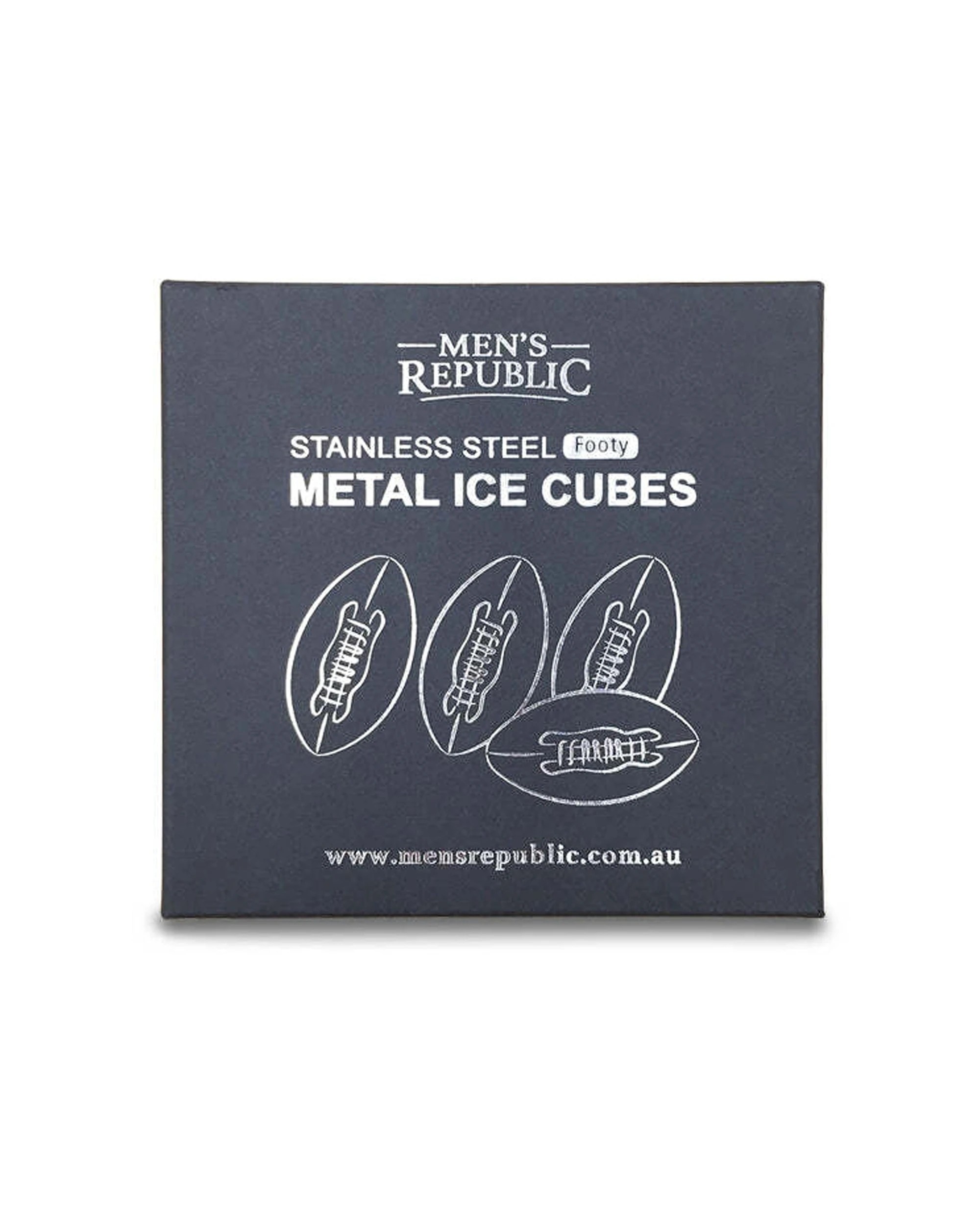 4 Mens Republic 4Pc Stainless Steel Footy Ball Ice Cubes Keeps Drinks Cold - Metallic, 4 of 4