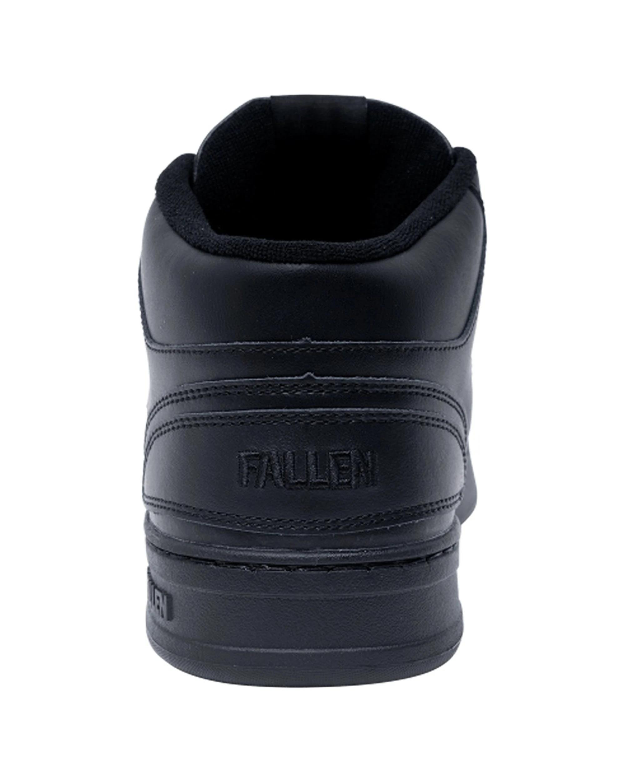 5 Fallen Footwear The Decade Mens Casual Shoes Action Leather Plush Padding BLACK LEATHER, 5 of 6