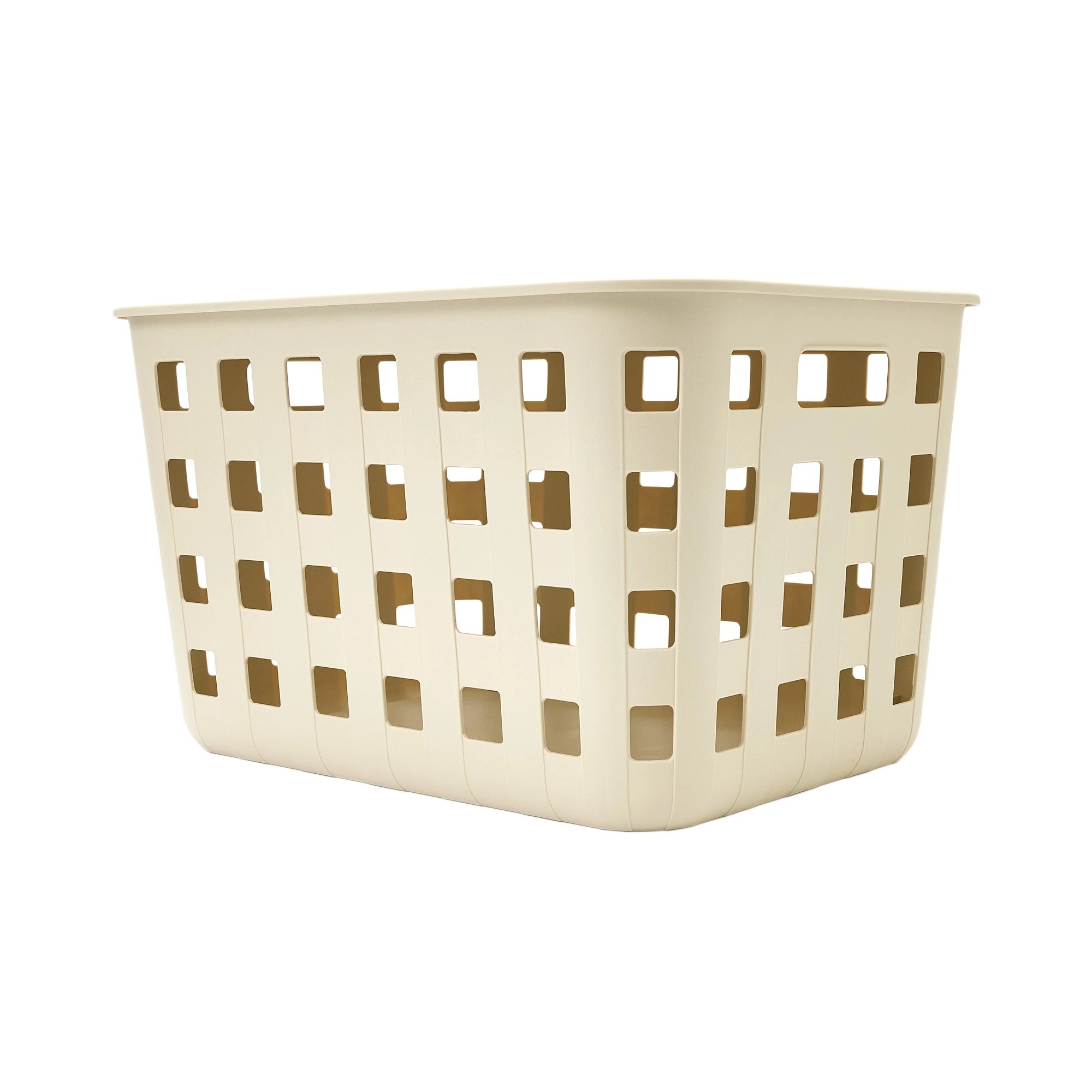 2 45L Rectangle Trellis Basket with Lid - Beige, 2 of 10