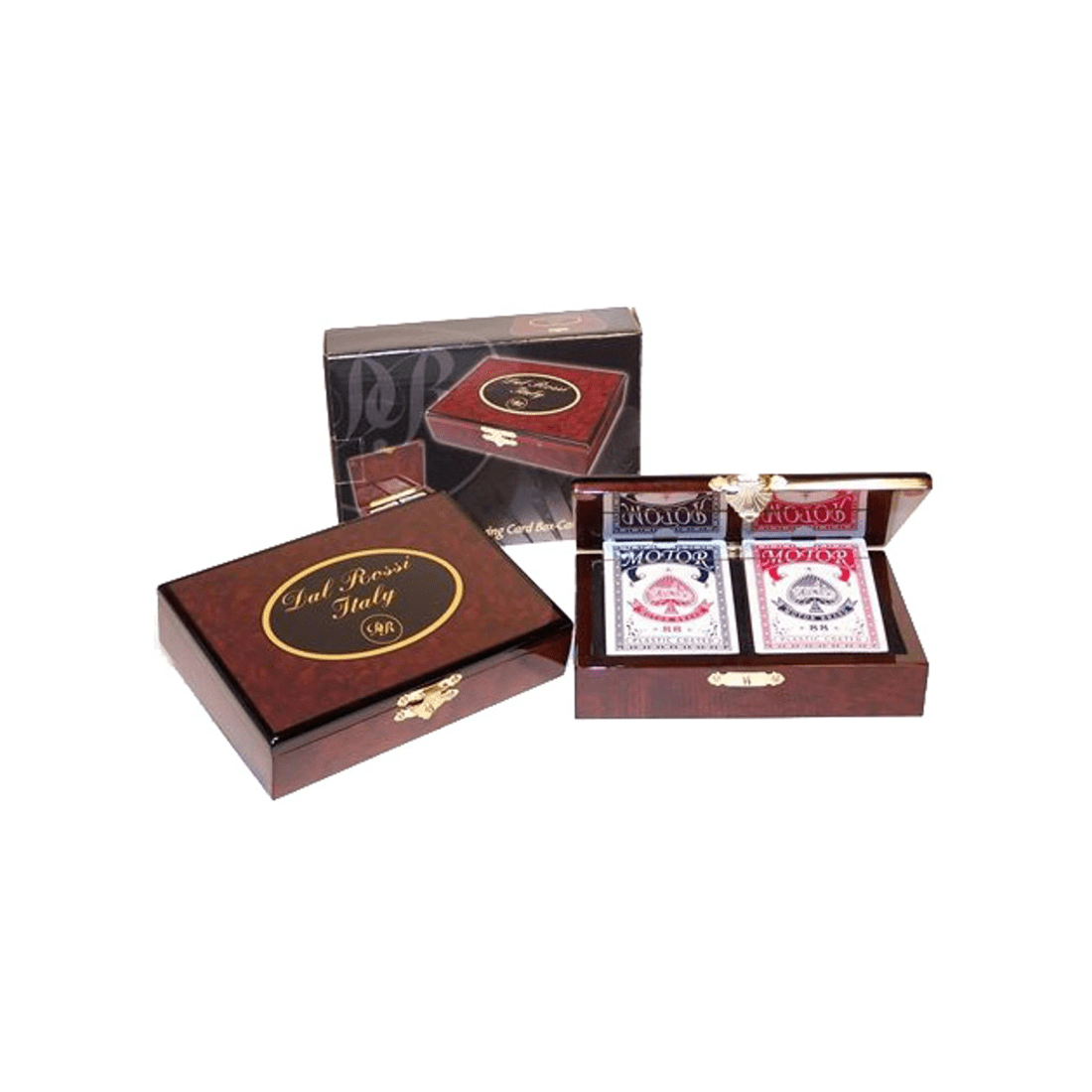 1 Dal Rossi Italy Dal Rossi Wooden Storage Box with Playing Cards, 1 of 1