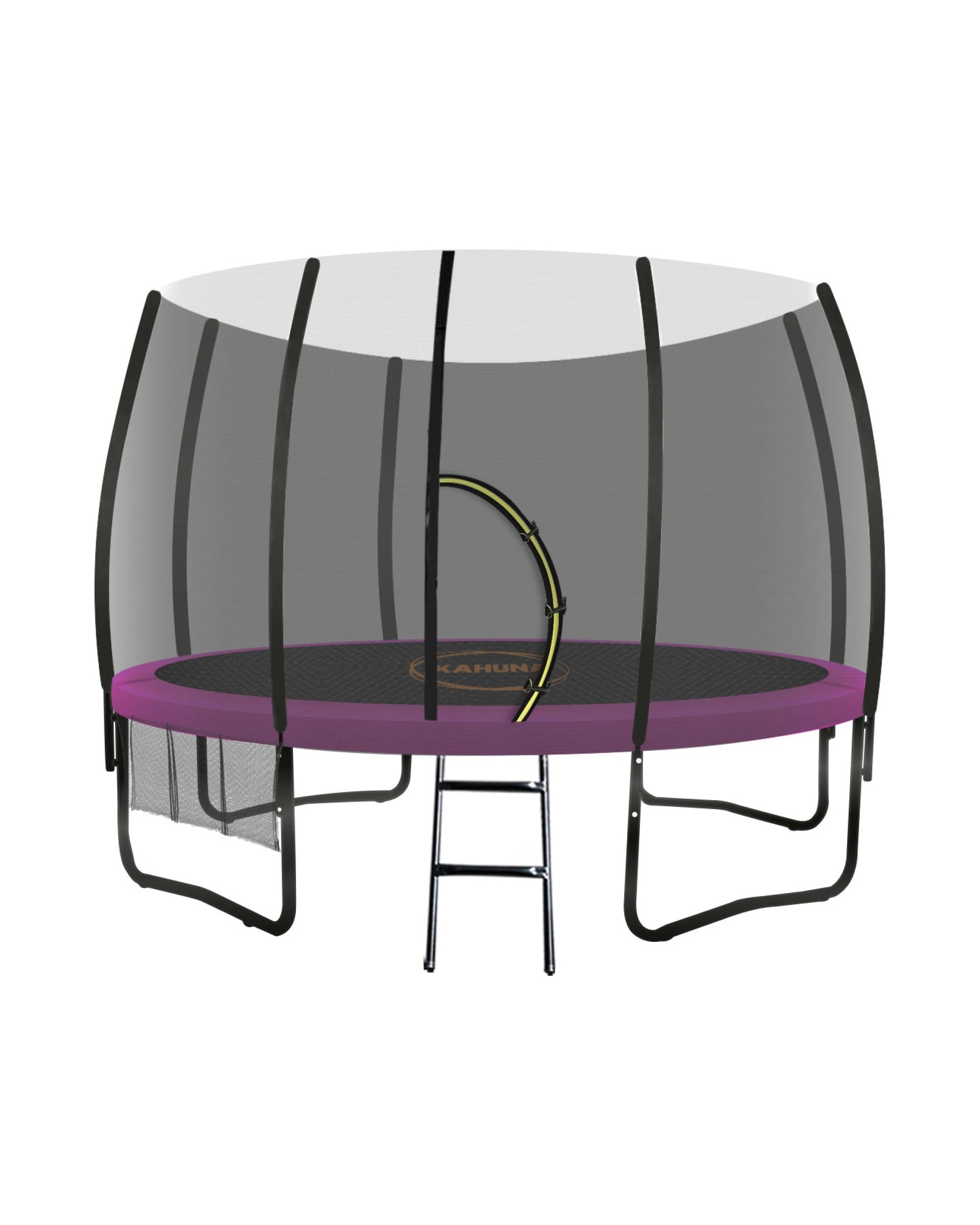 1 Kahuna Twister 8ft Springless Trampoline with Basketball Set - Pink, 1 of 7