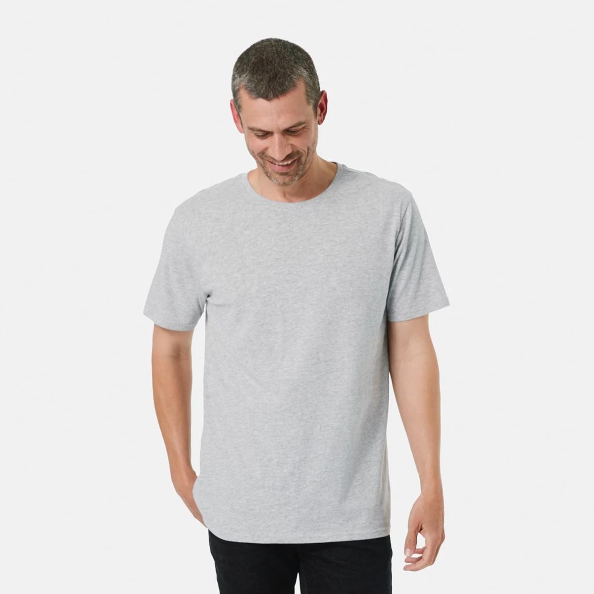 1 Plain Crew Neck T-shirt Gry Marle, 1 of 5