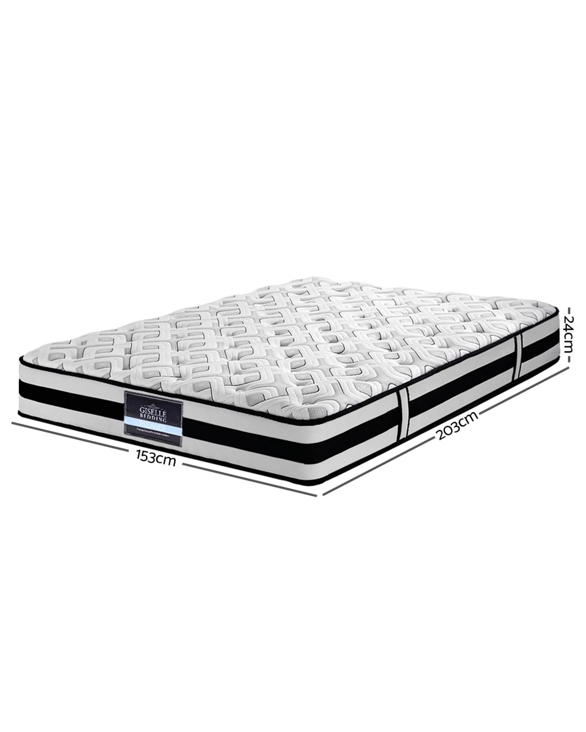 2 Giselle Bedding 24cm Mattress Super Firm Queen
 - White, 2 of 3
